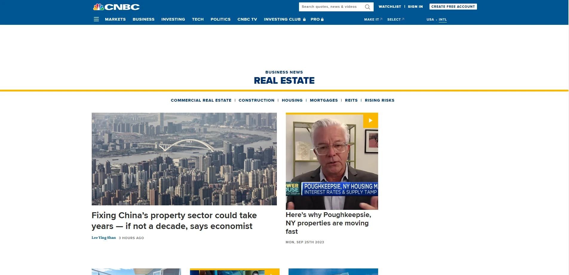  CNBC - Real Estate News real estate blog