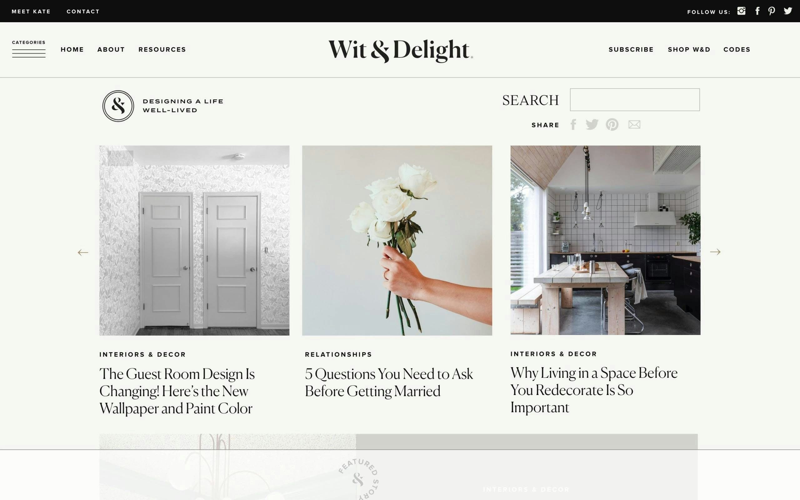 Wit and Delight blog for women