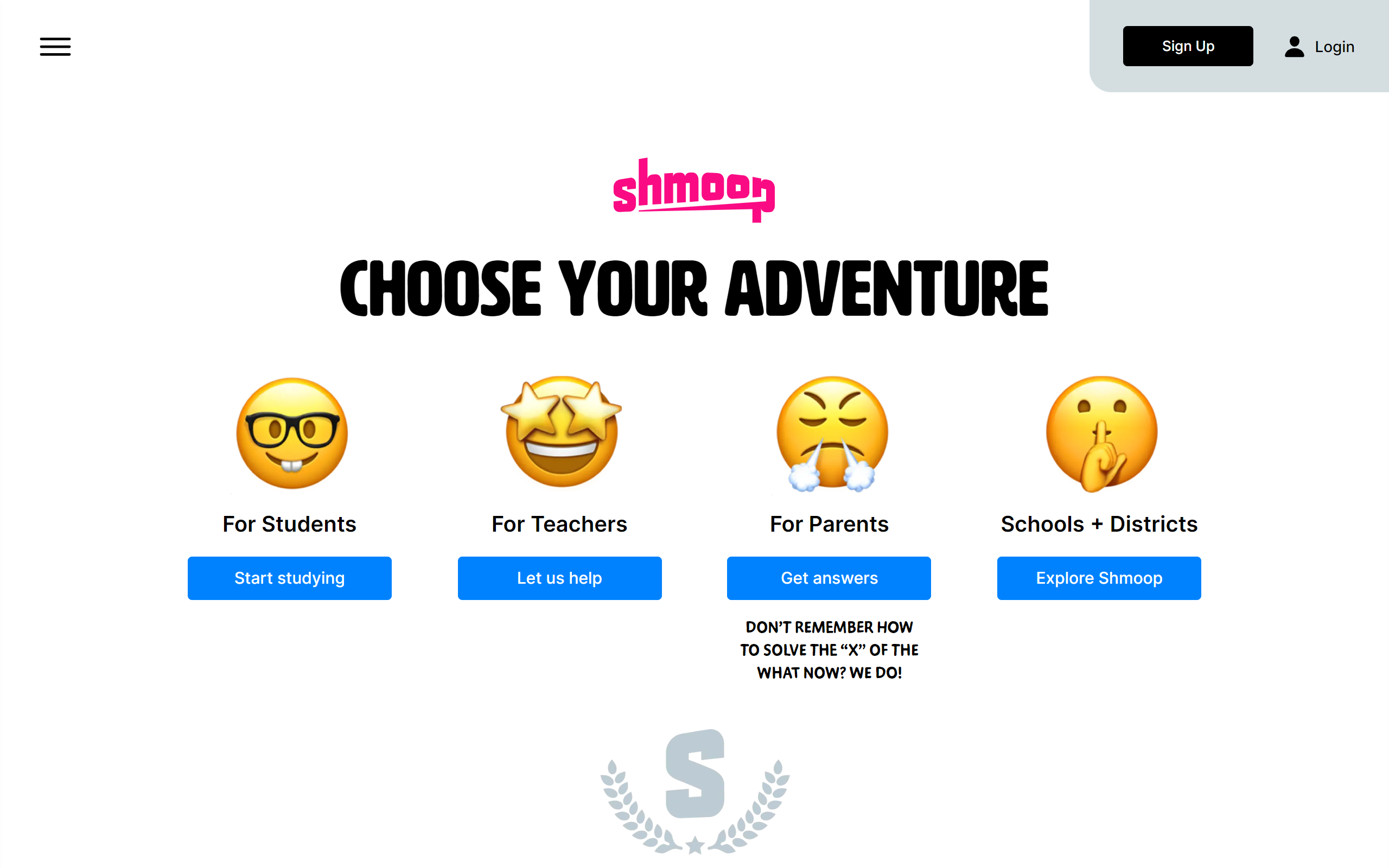 Shmoop Homework Help Website