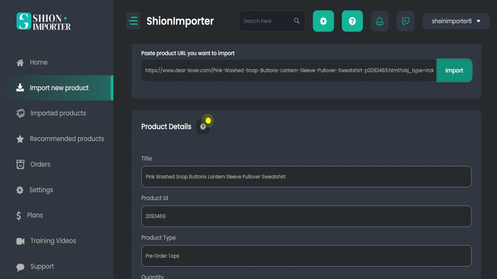 ShionImporter Fashion dropshipping app