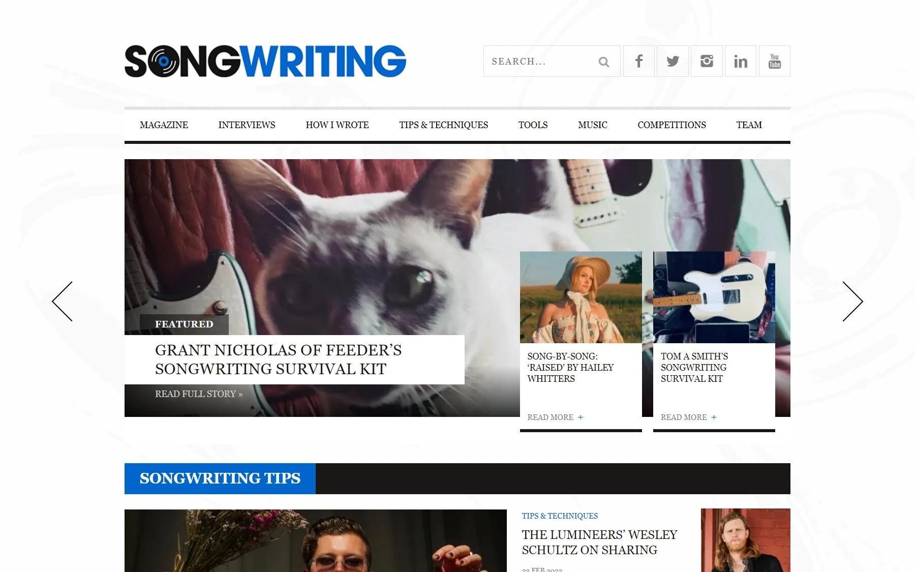 Songwriting Magazine music blog