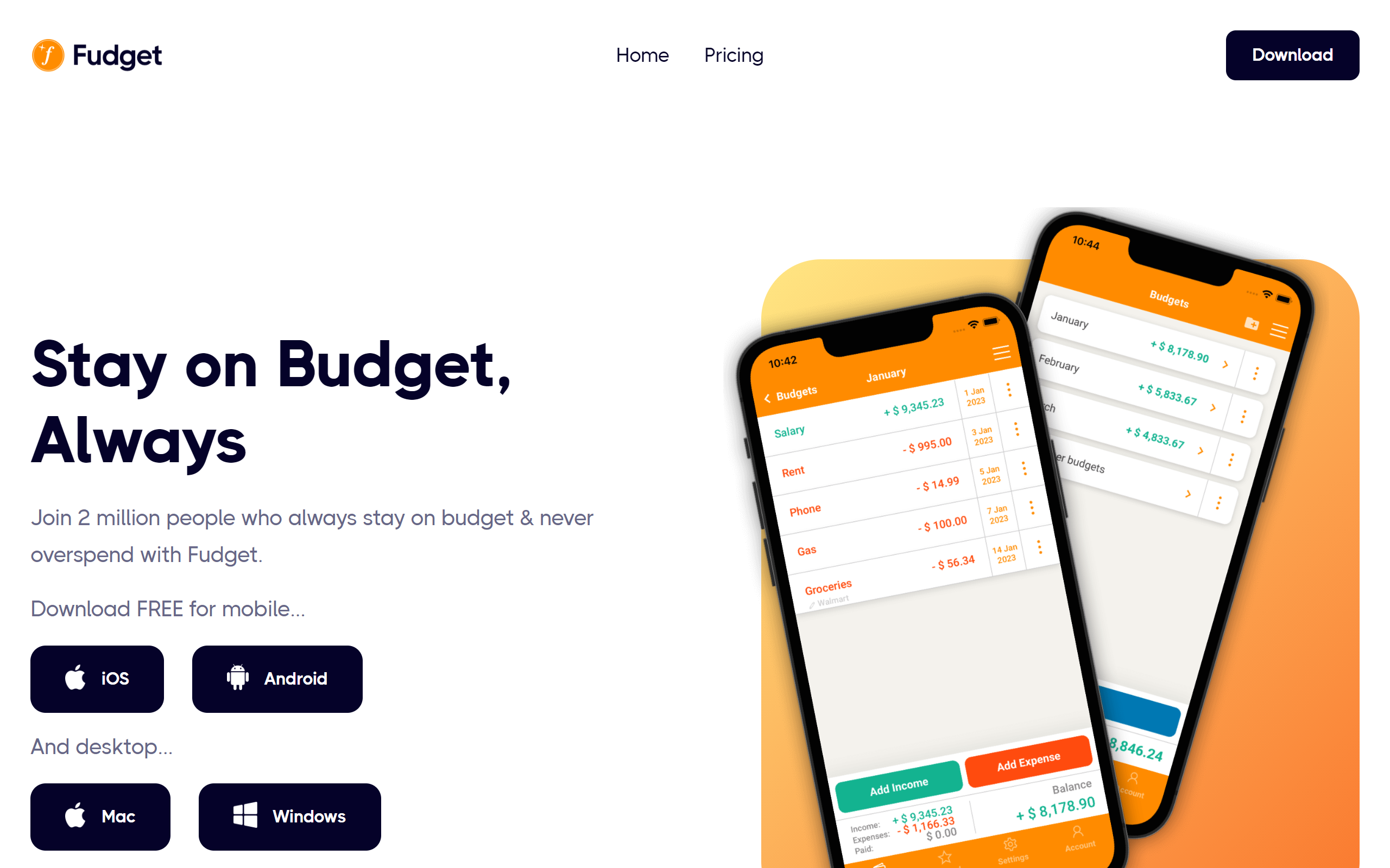 Fudget budgeting app
