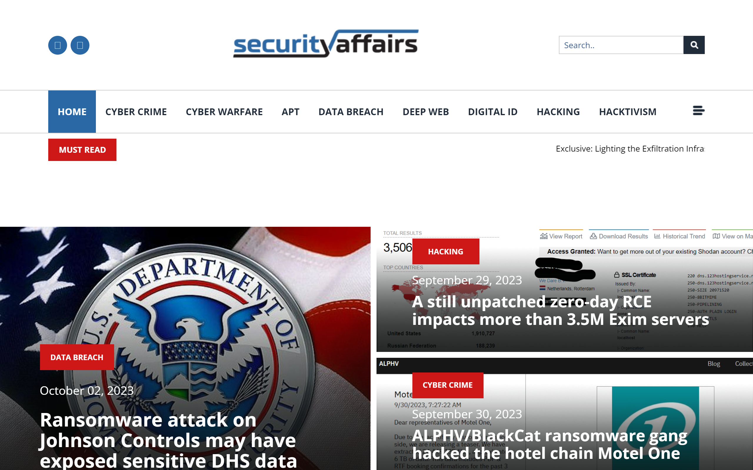 Security Affairs cybersecurity blog