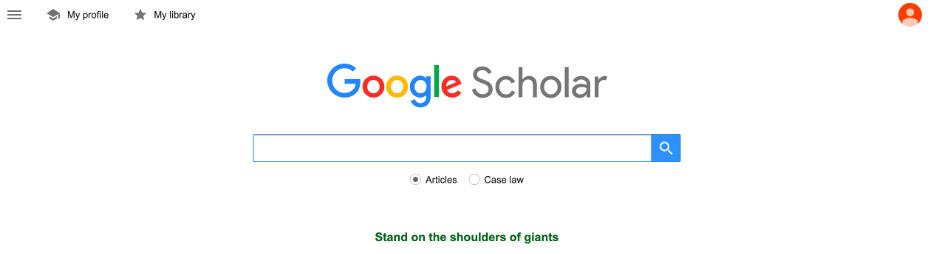 Google Scholar search from scholar.google.com