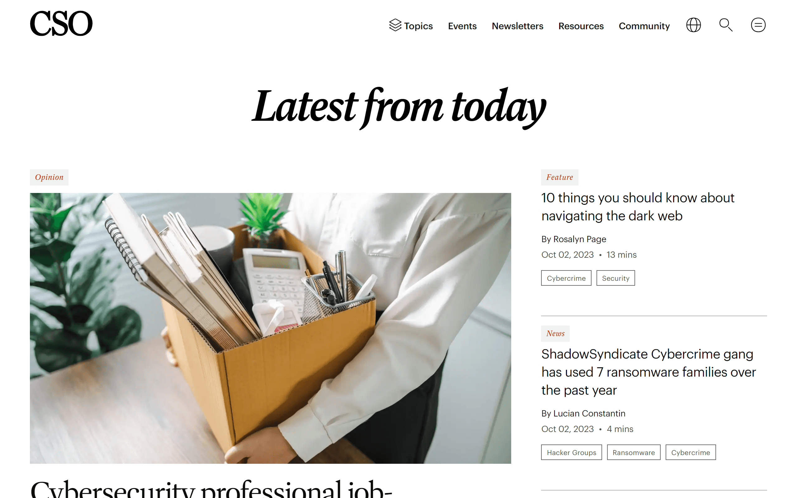 CSO Online cybersecurity blog