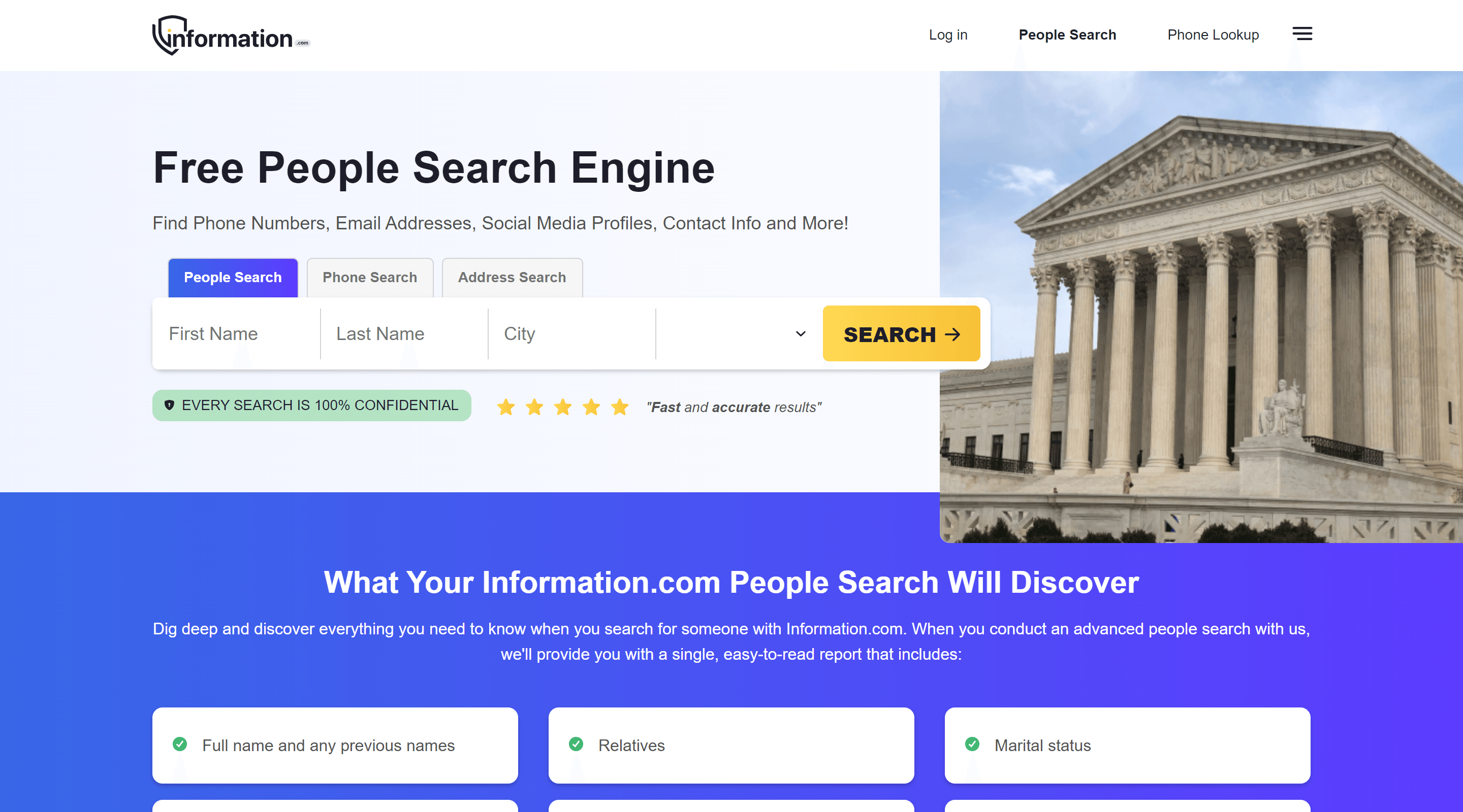 Information.com Background Check Website