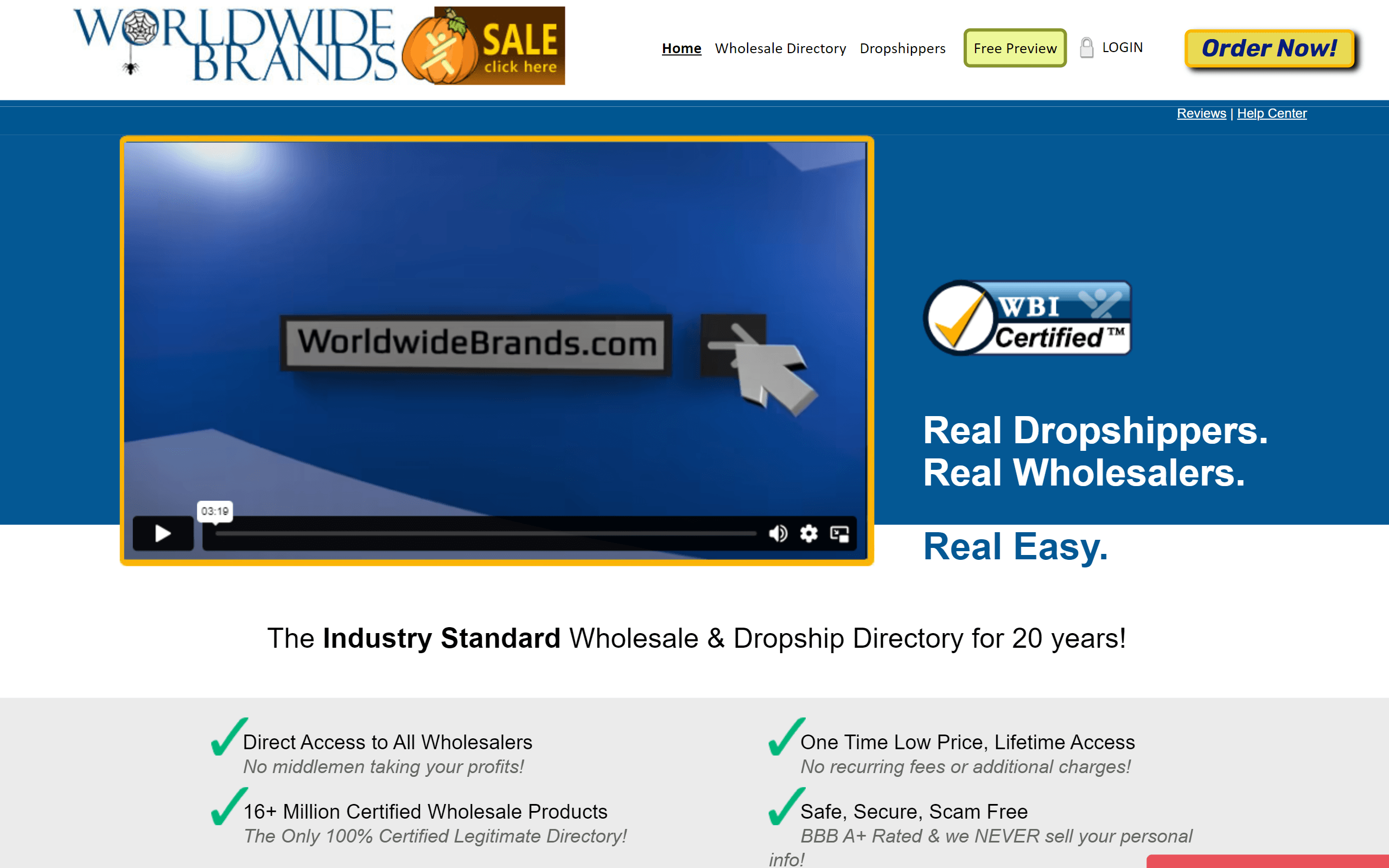 Worldwide Brands dropshipping website