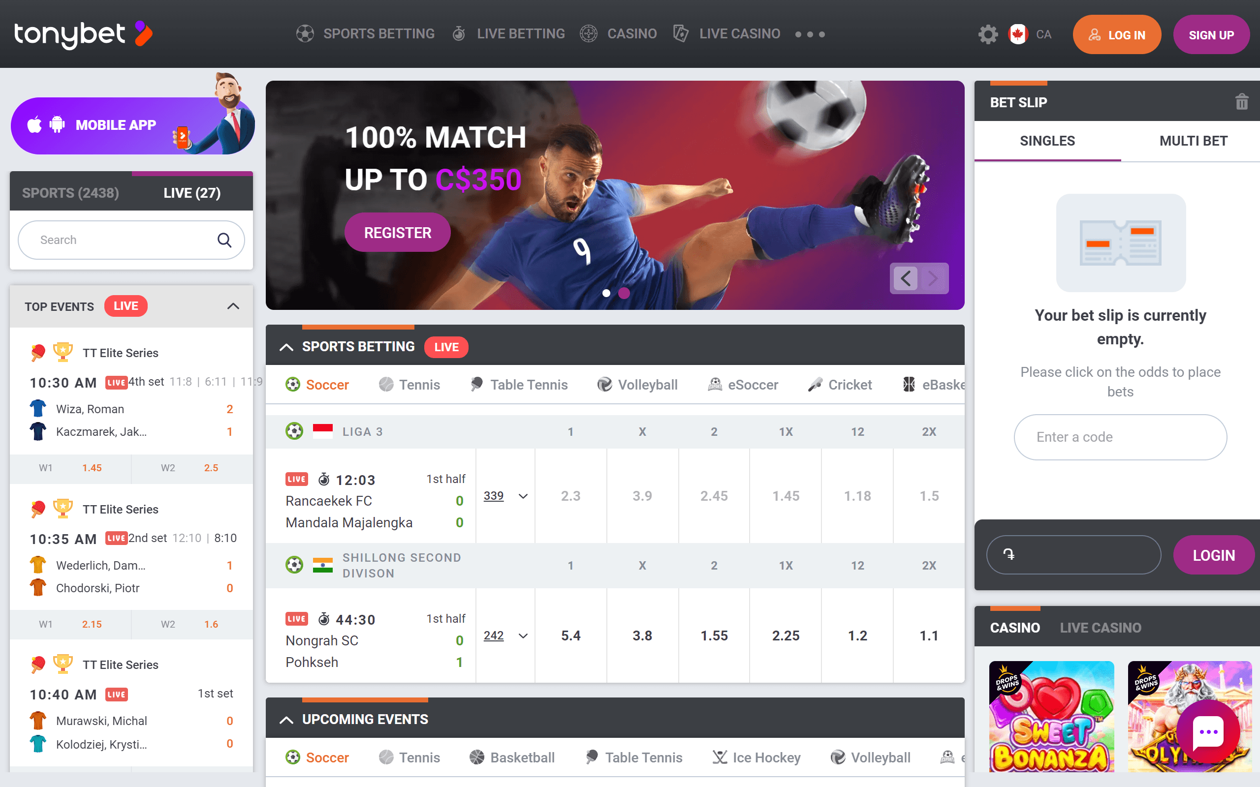 TonyBet Casino Gambling Sites