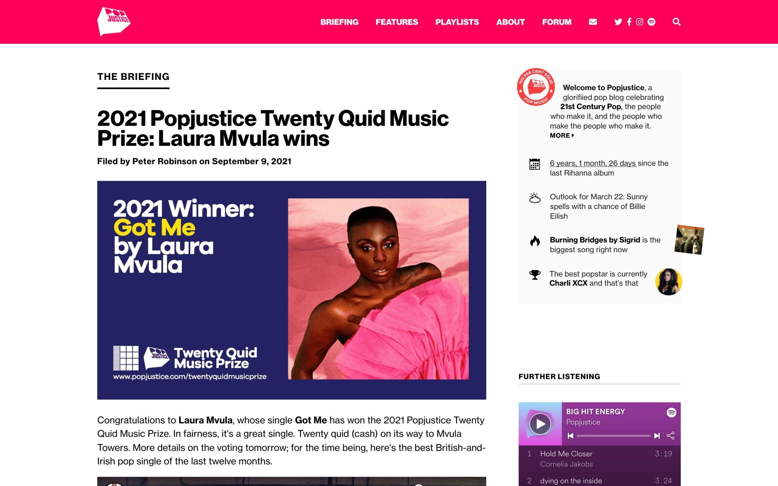 Pop Justice music blog