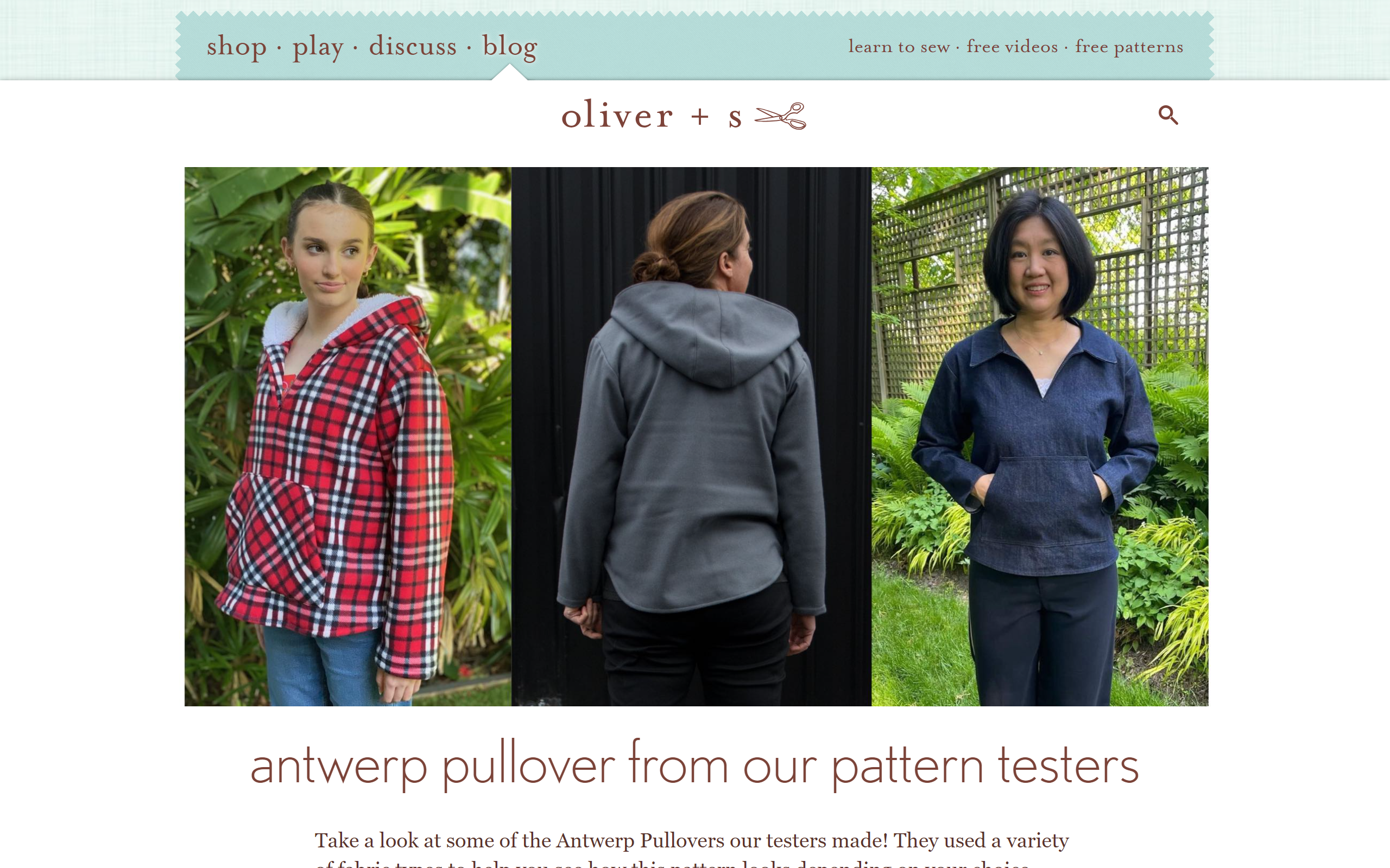 Oliver and S sewing blog
