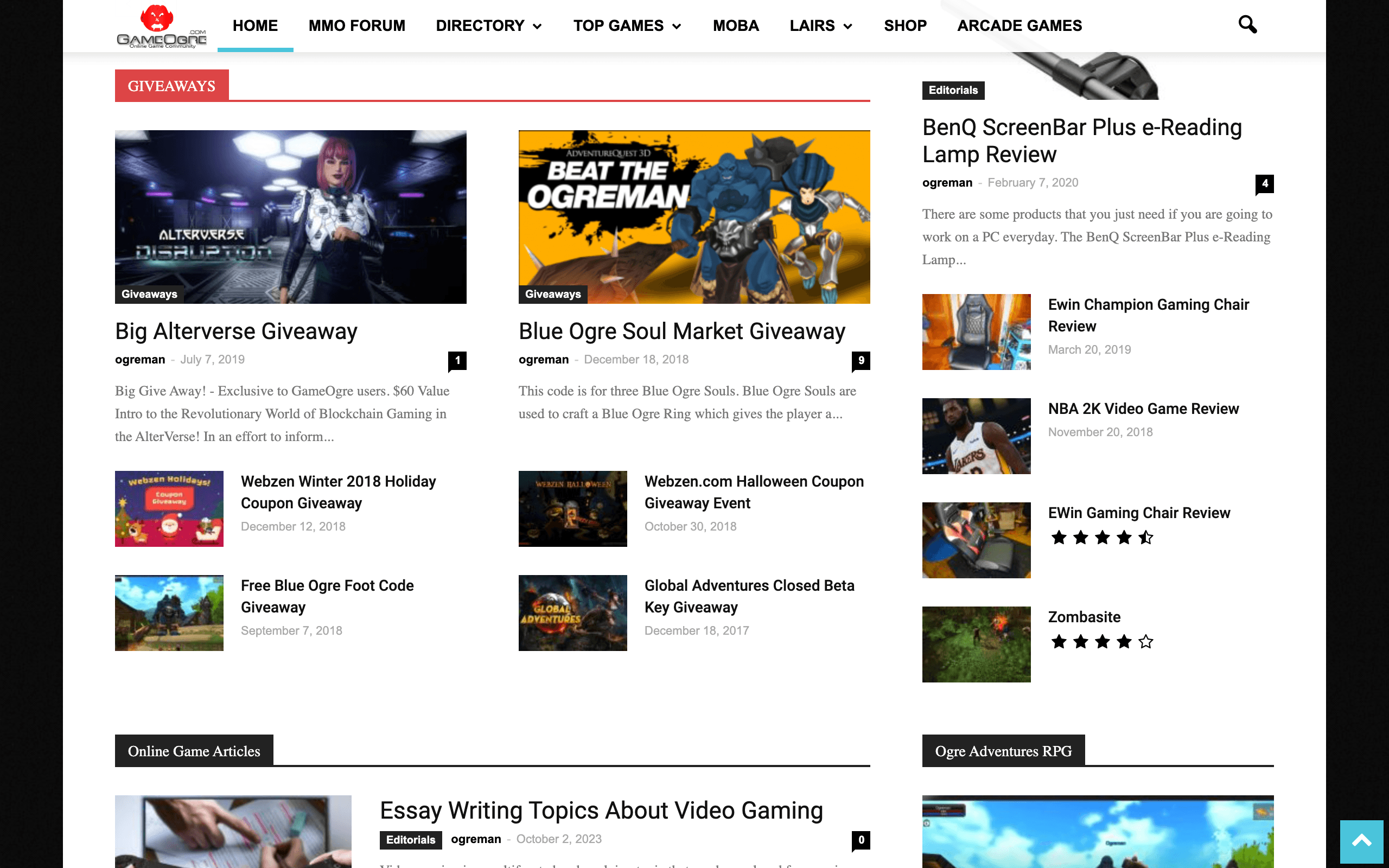 GameOgre gaming blog