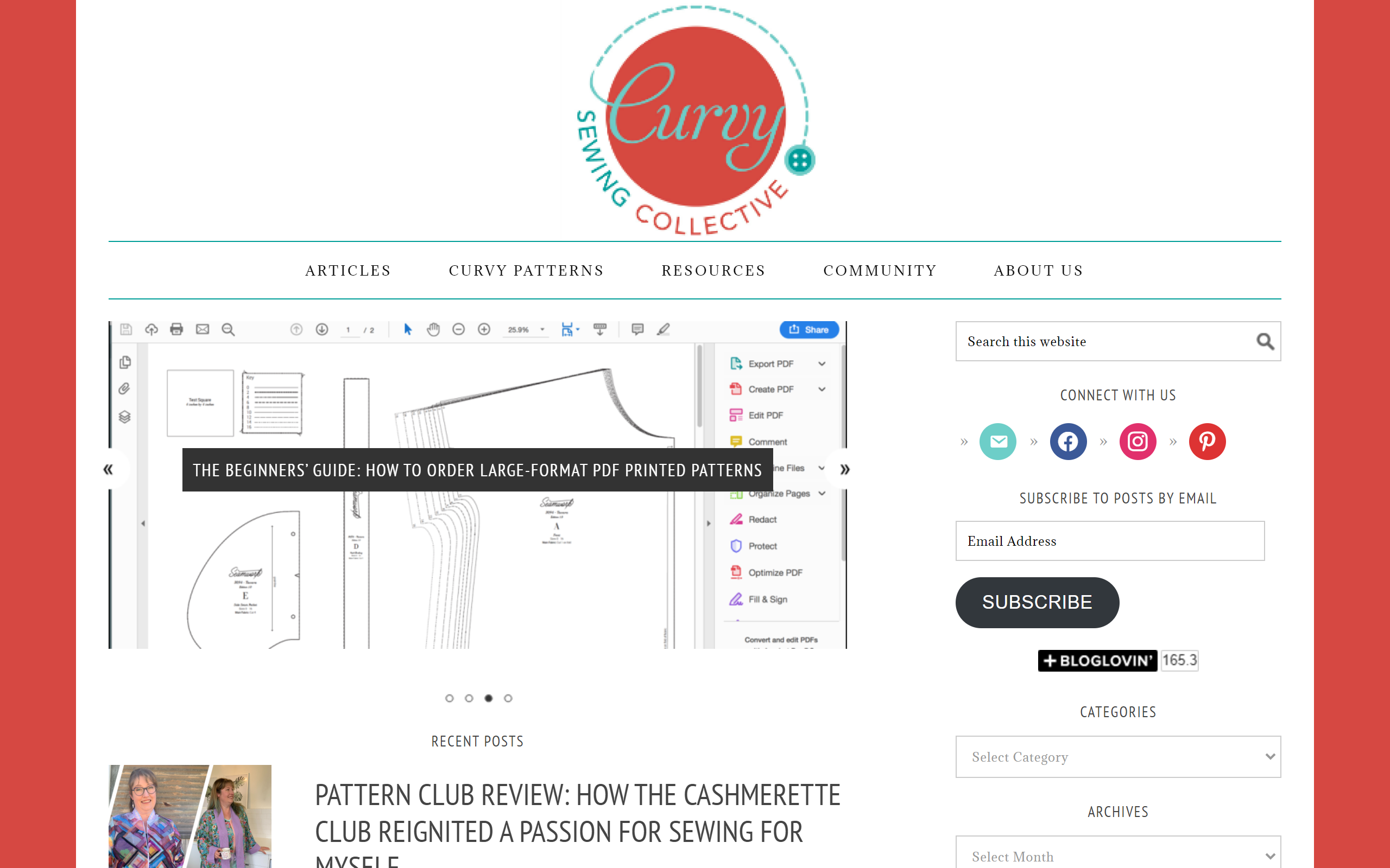Curvy Sewing Collective website blog