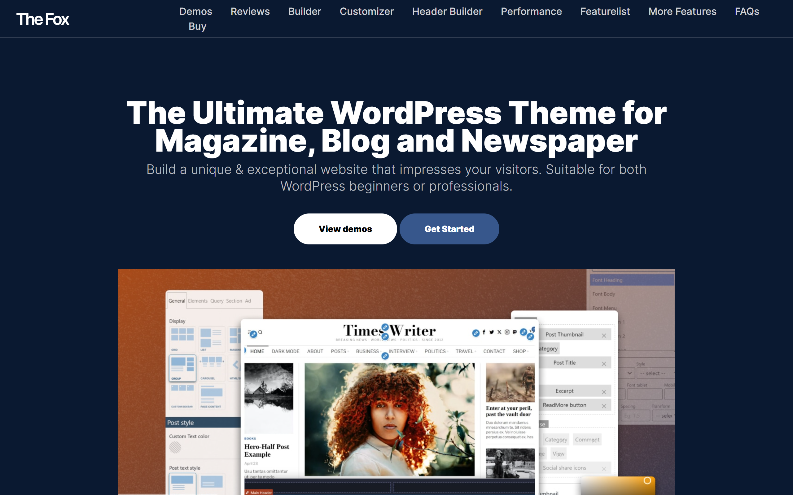 The Fox minimalist WordPress theme