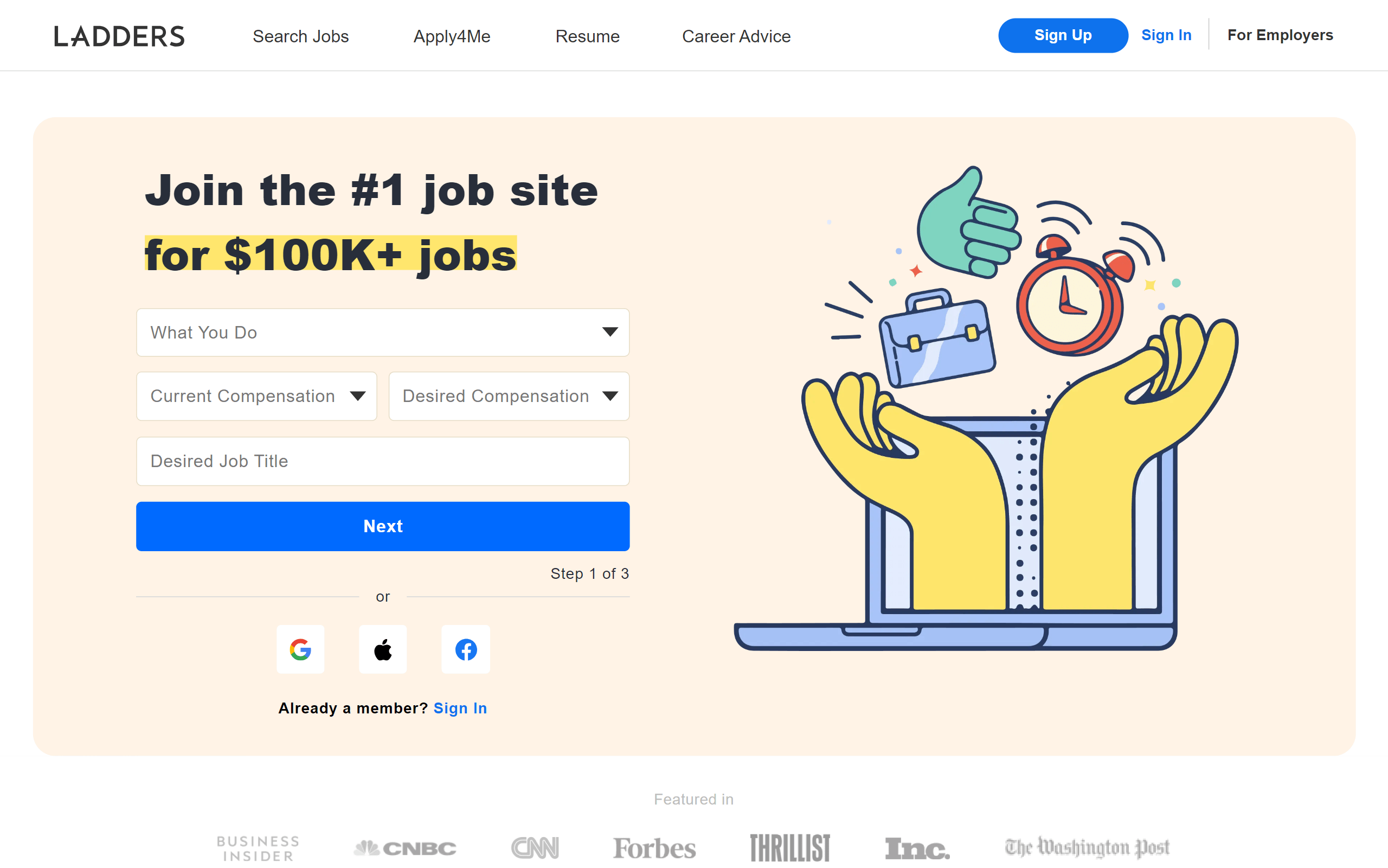 Ladders Job Search Site