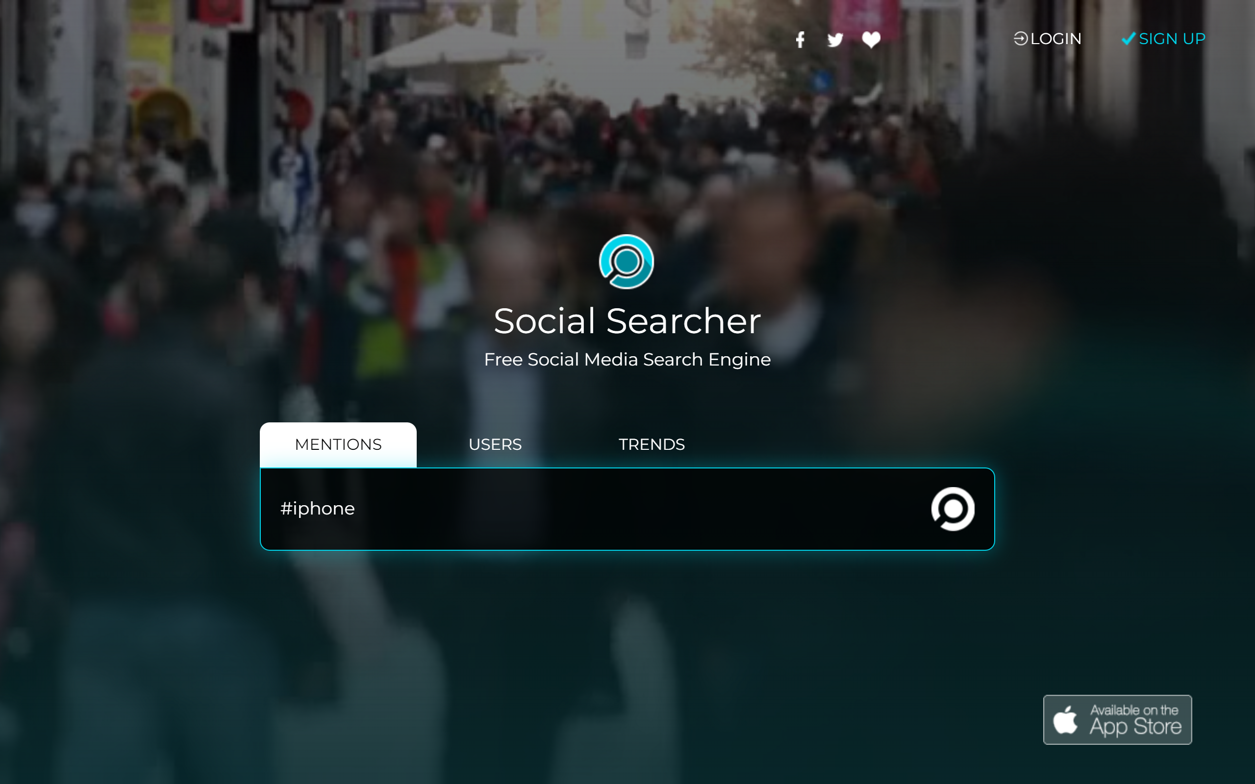  Social Searcher Competitor Analysis Tool