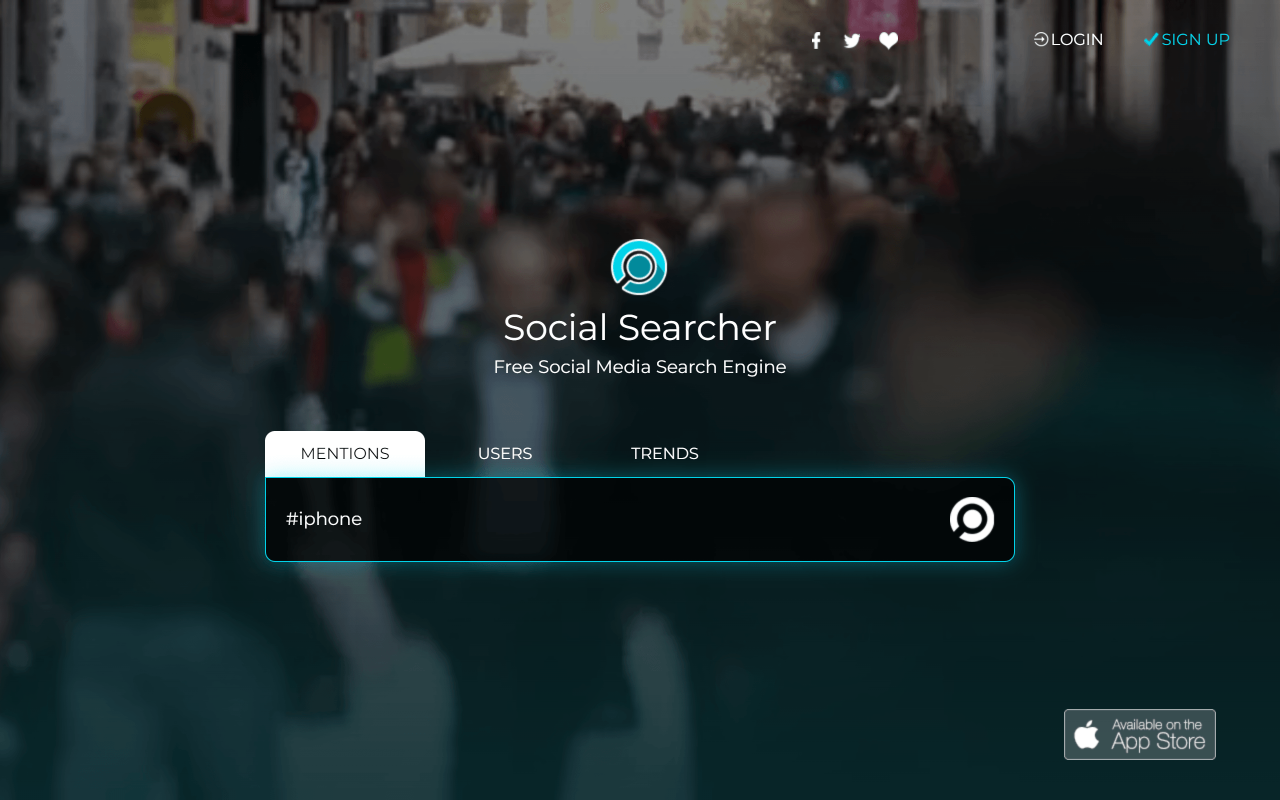 Social Searcher Competitor Analysis Tool