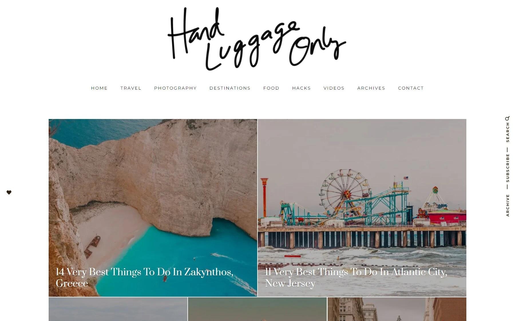 Hand Luggage Only photography blog