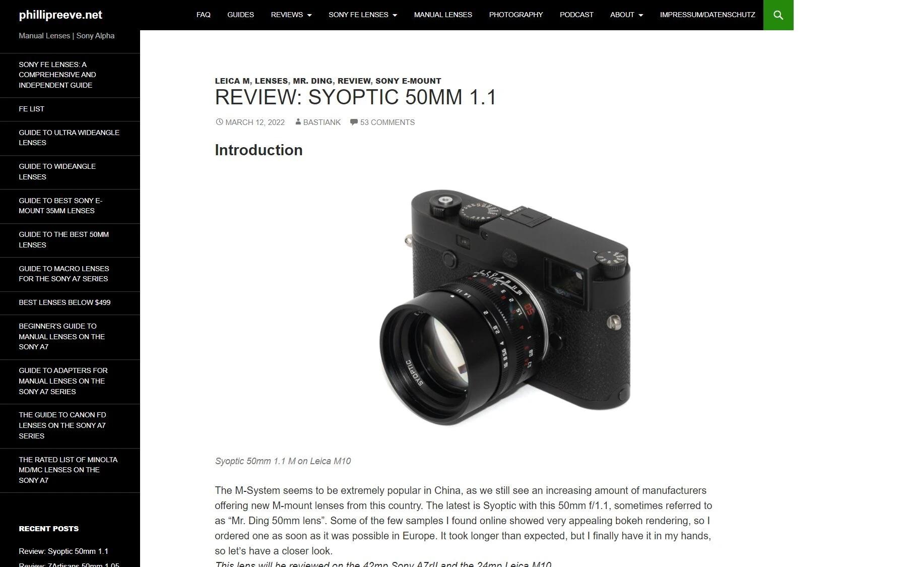 Phillip Reeve photography blog