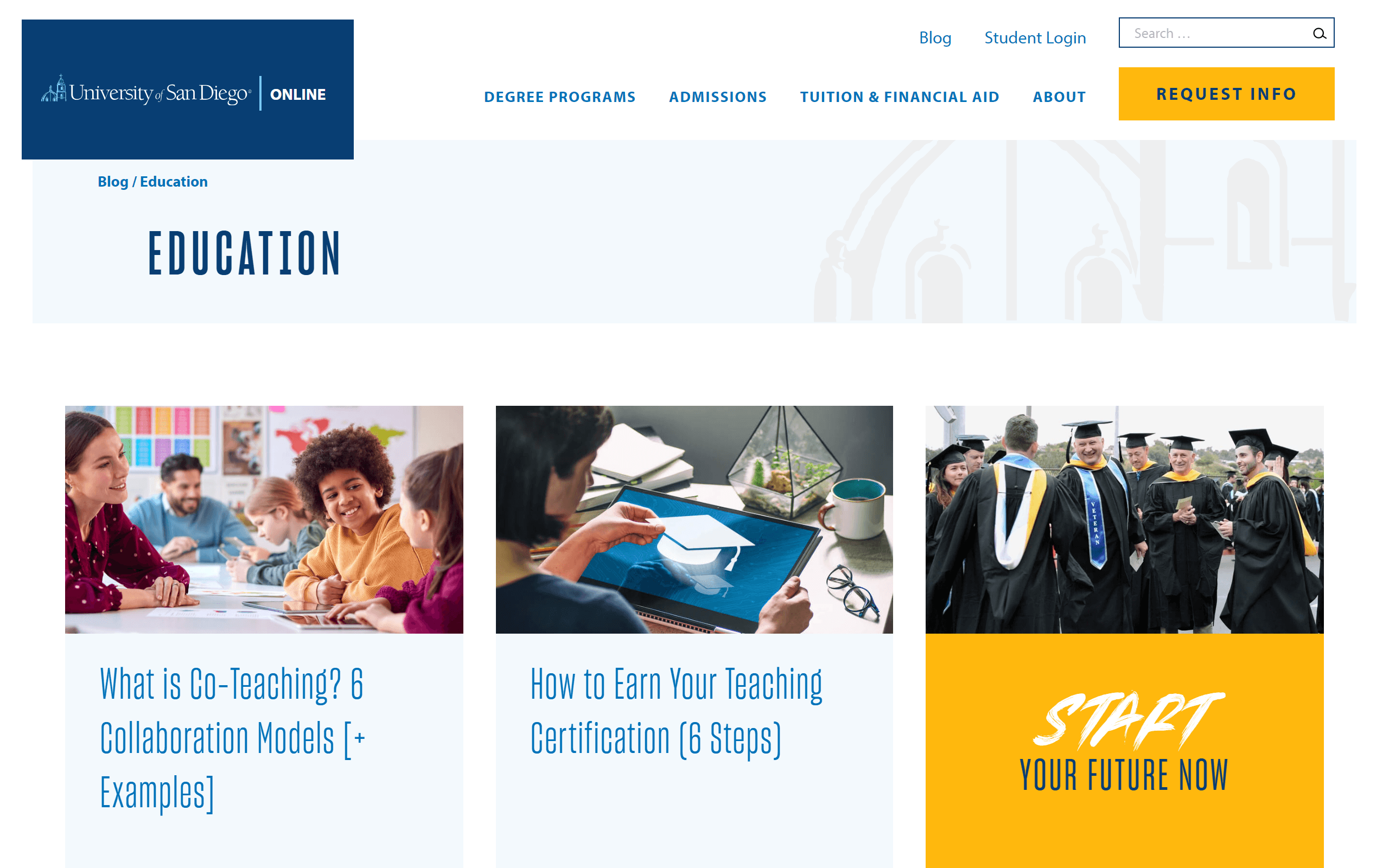 University of San Diego Education Blog teacher blog