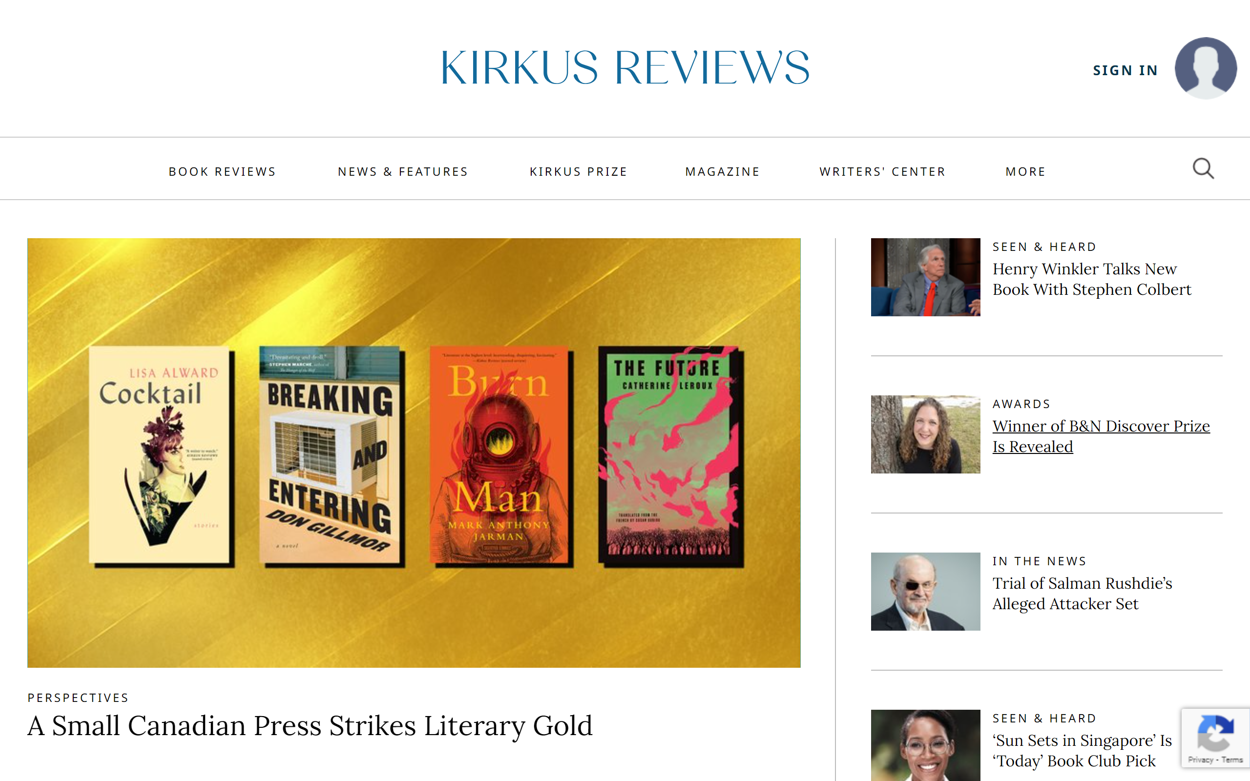 Kirkus Reviews Websites for Writers