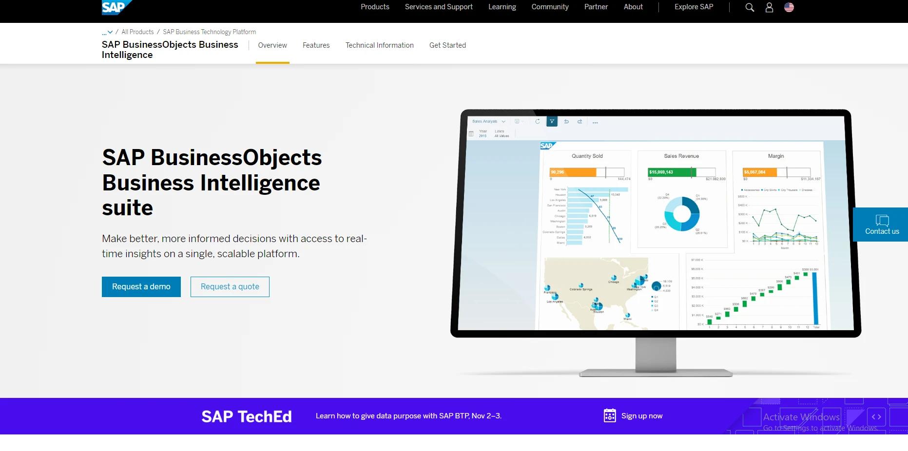SAP Business Objects data analytics tool