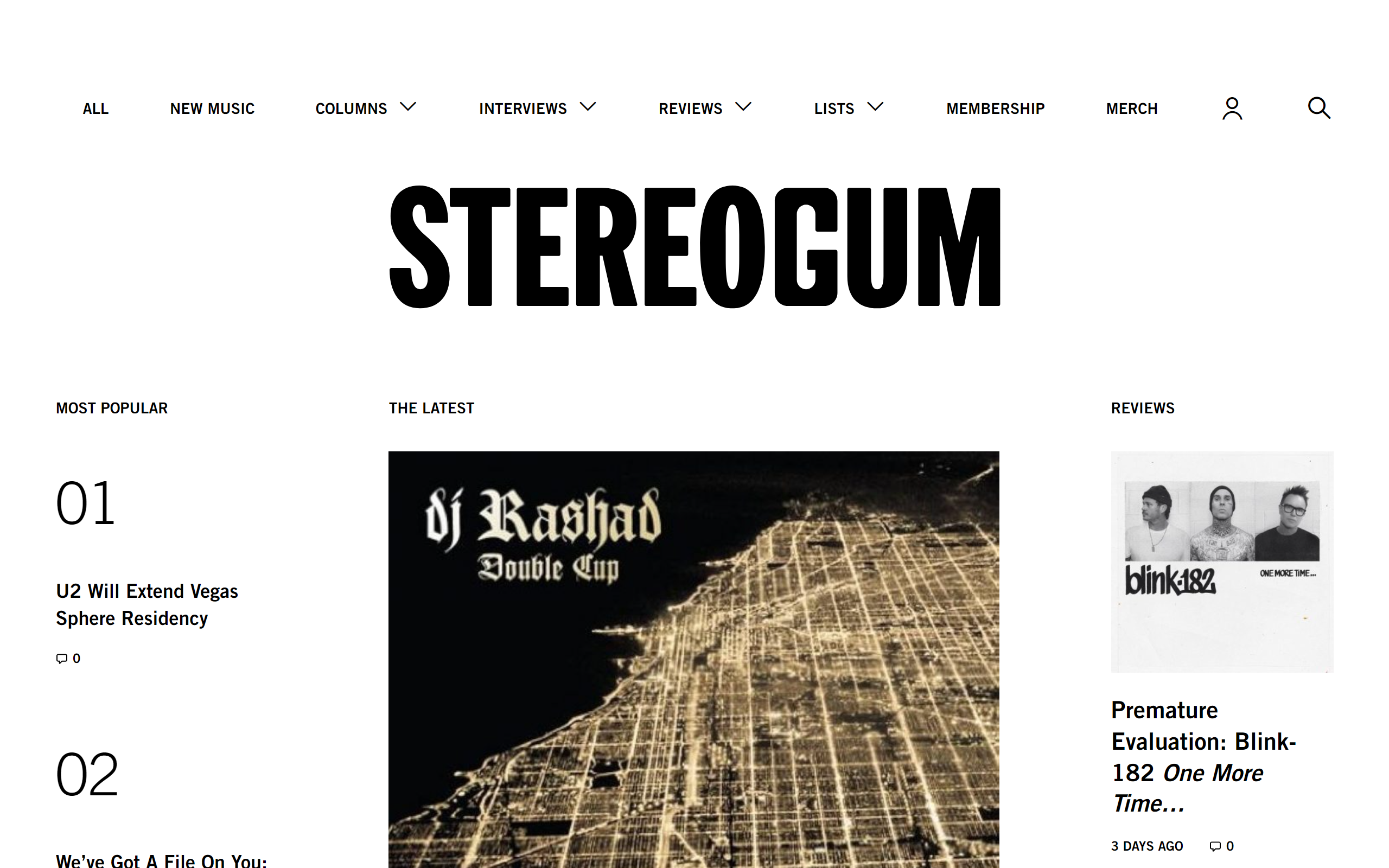 Stereogum music blog