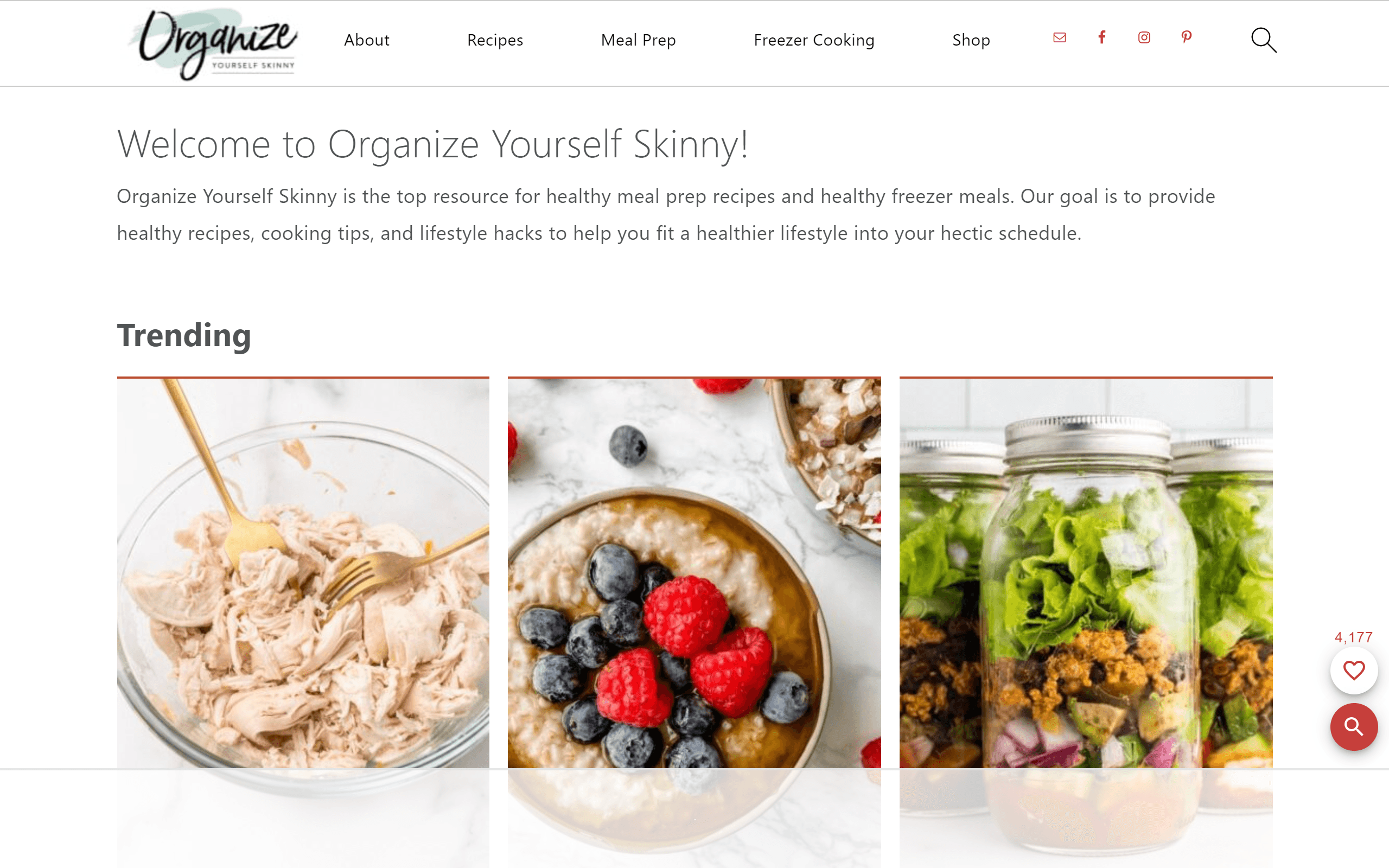Organize Yourself Skinny weight loss blog