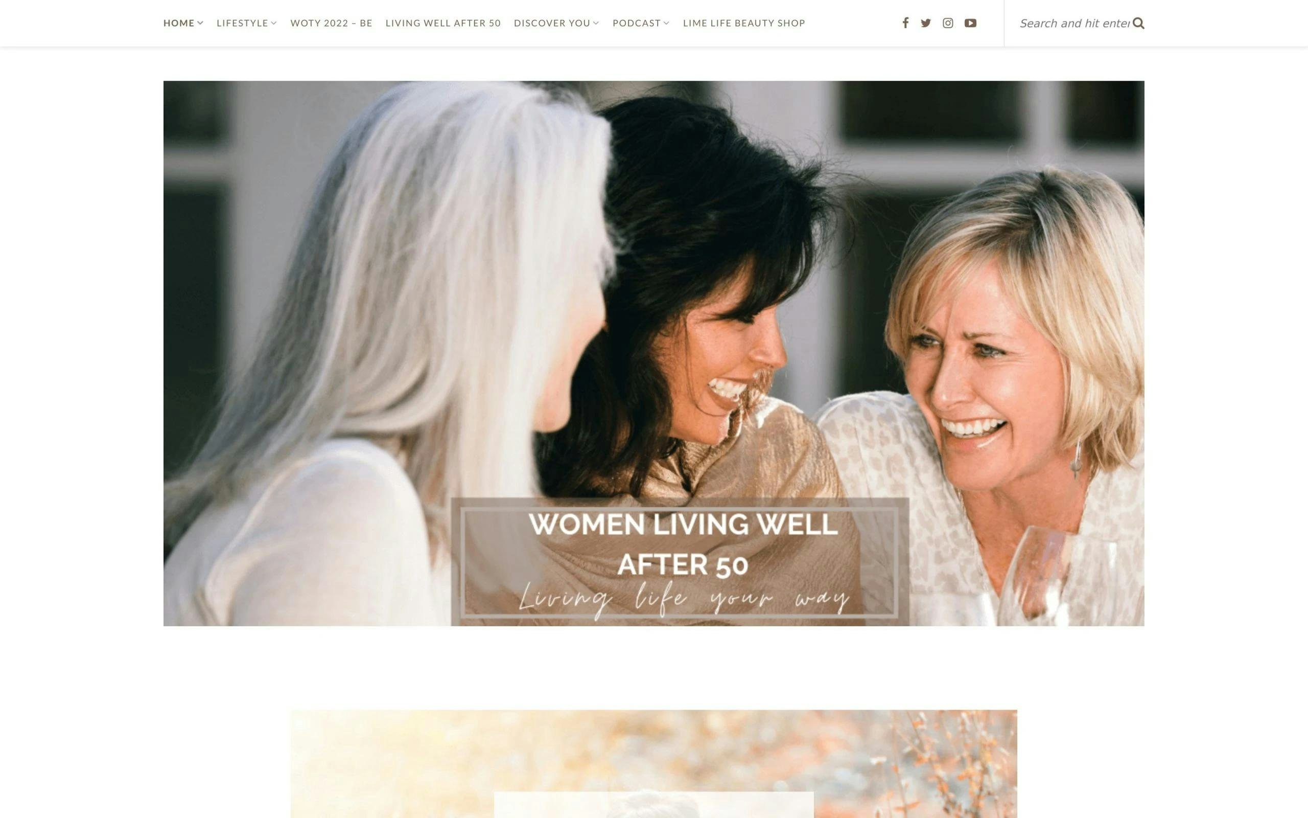 Women Living Well After 50 blog for women