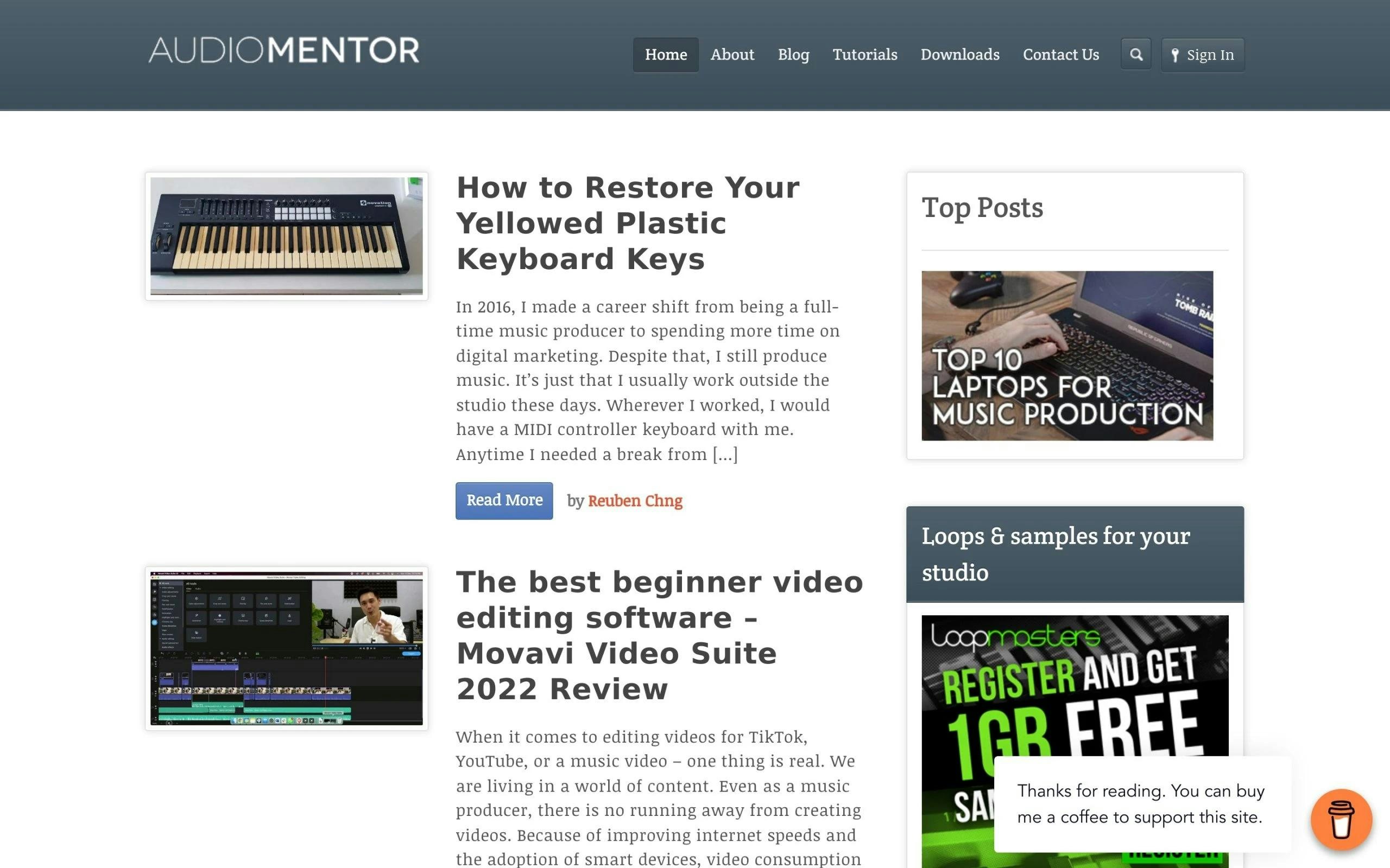 Audio Mentor music blog