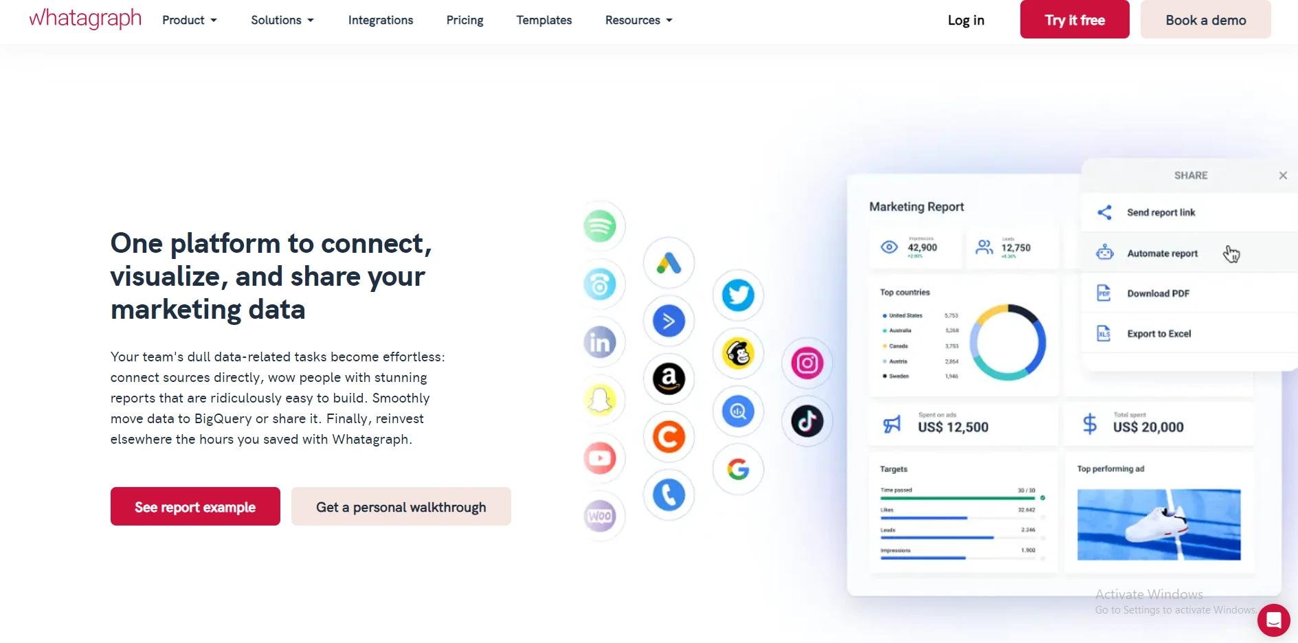 Whatagraph data analytics tool