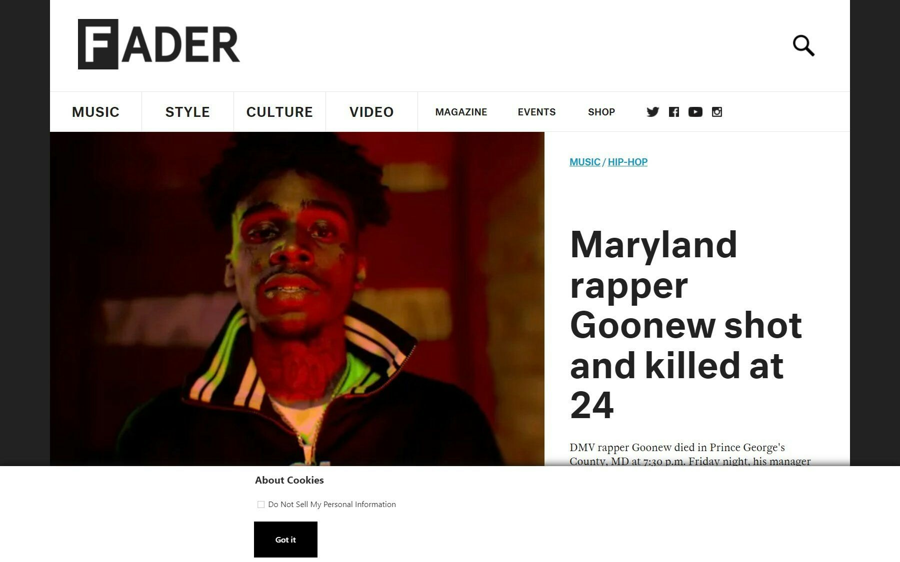 The Fader music blog