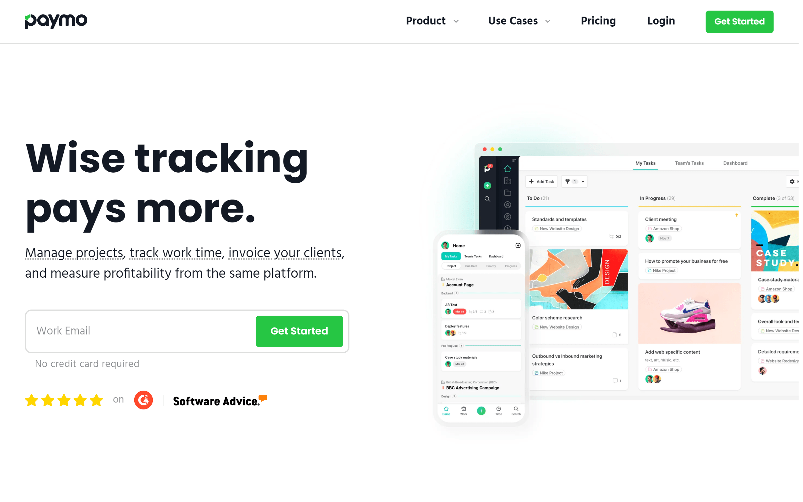 Paymo time tracking tool