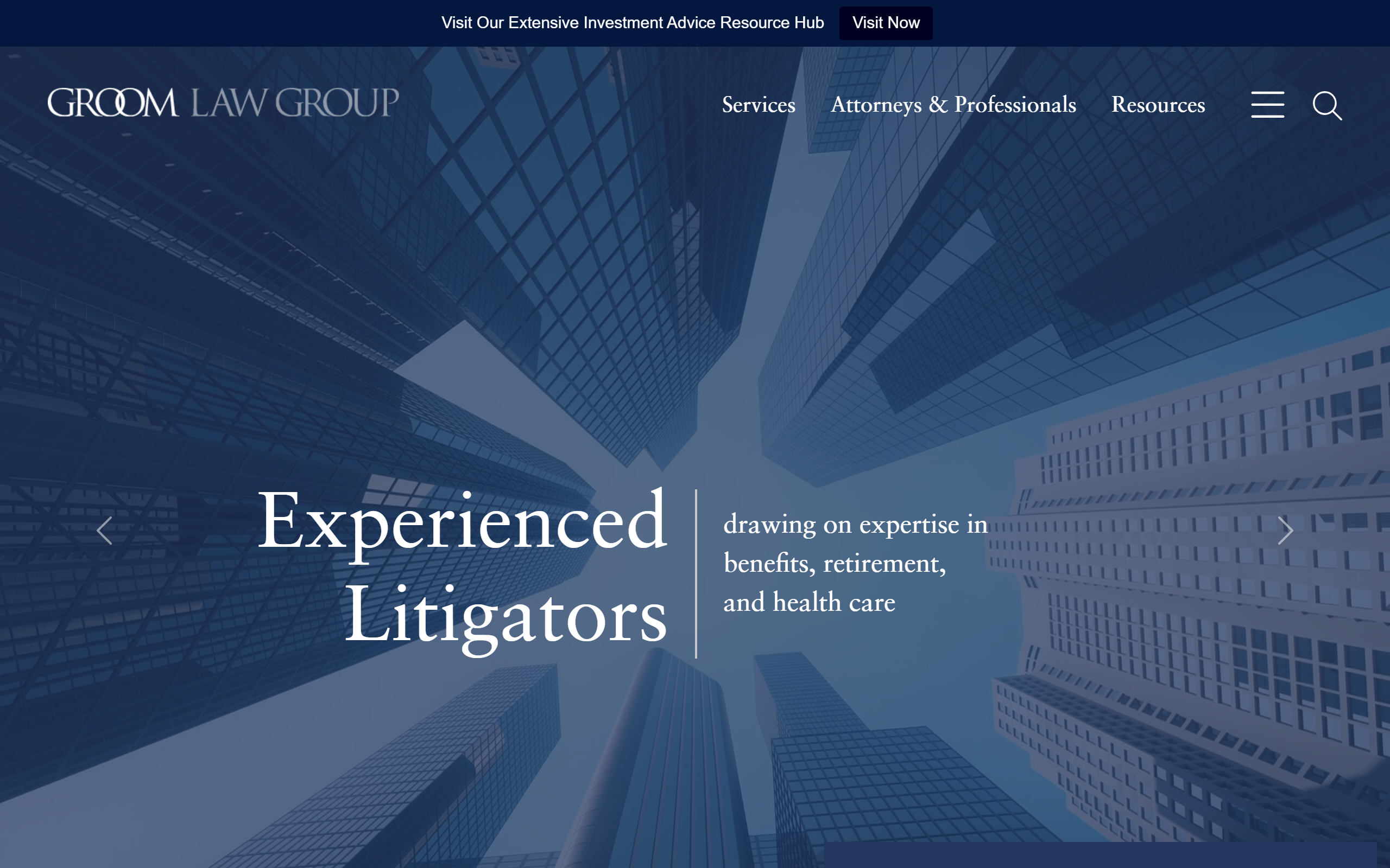 Groom Law Group law firm website