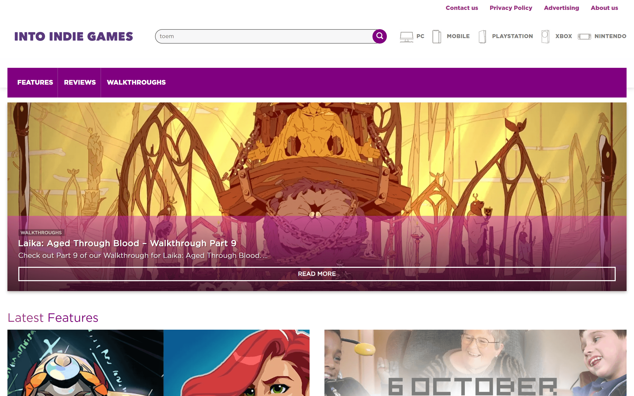 Into Indie Games gaming blog