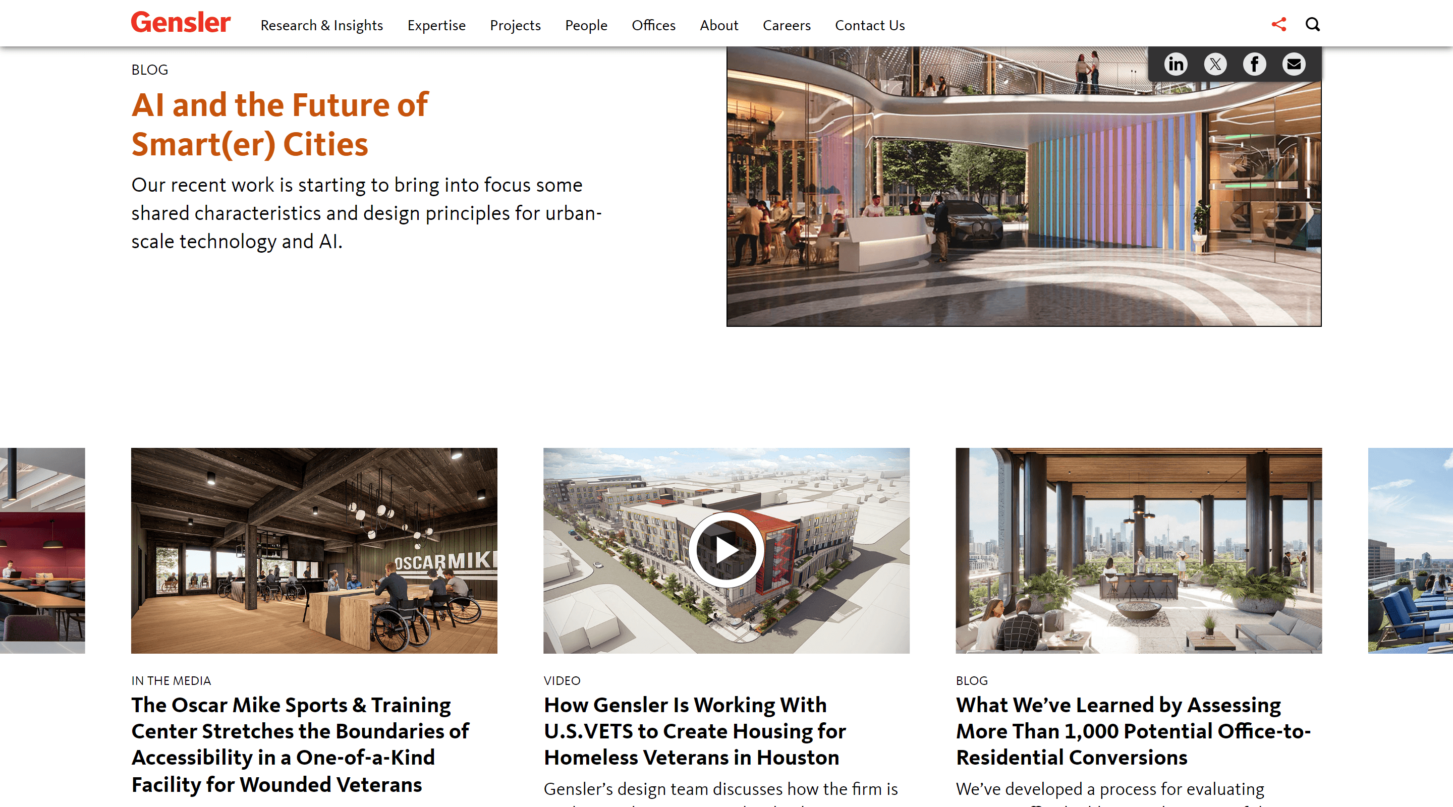 Gensler Architecture Website