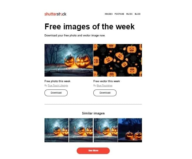 Shutterstock's Weekly Free Image of the Week Email