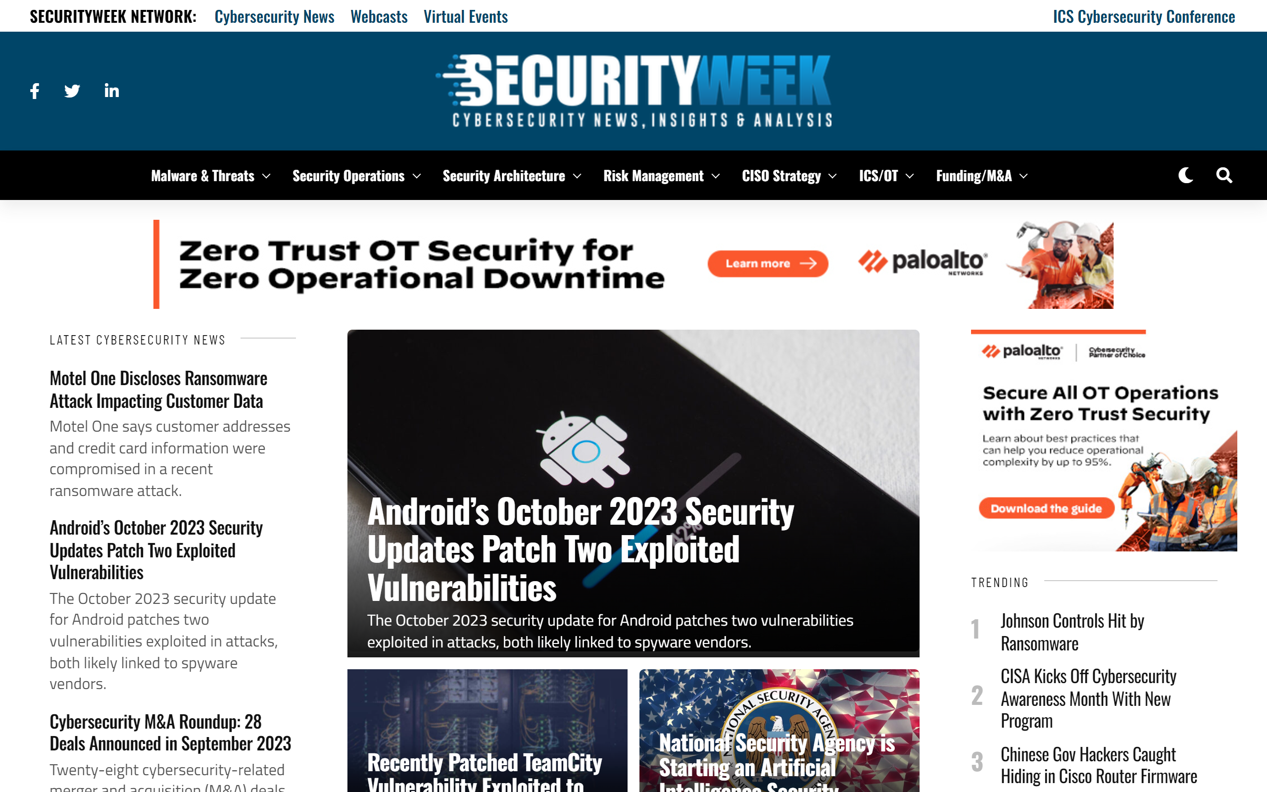 Security Week cybersecurity blog