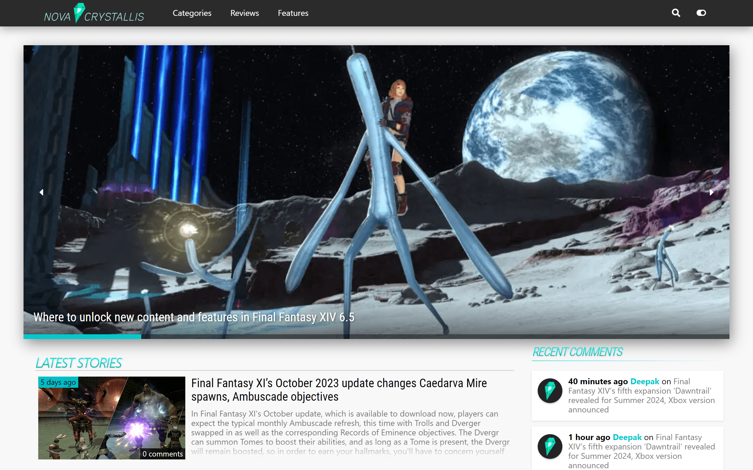 Nova Crystallis gaming blog