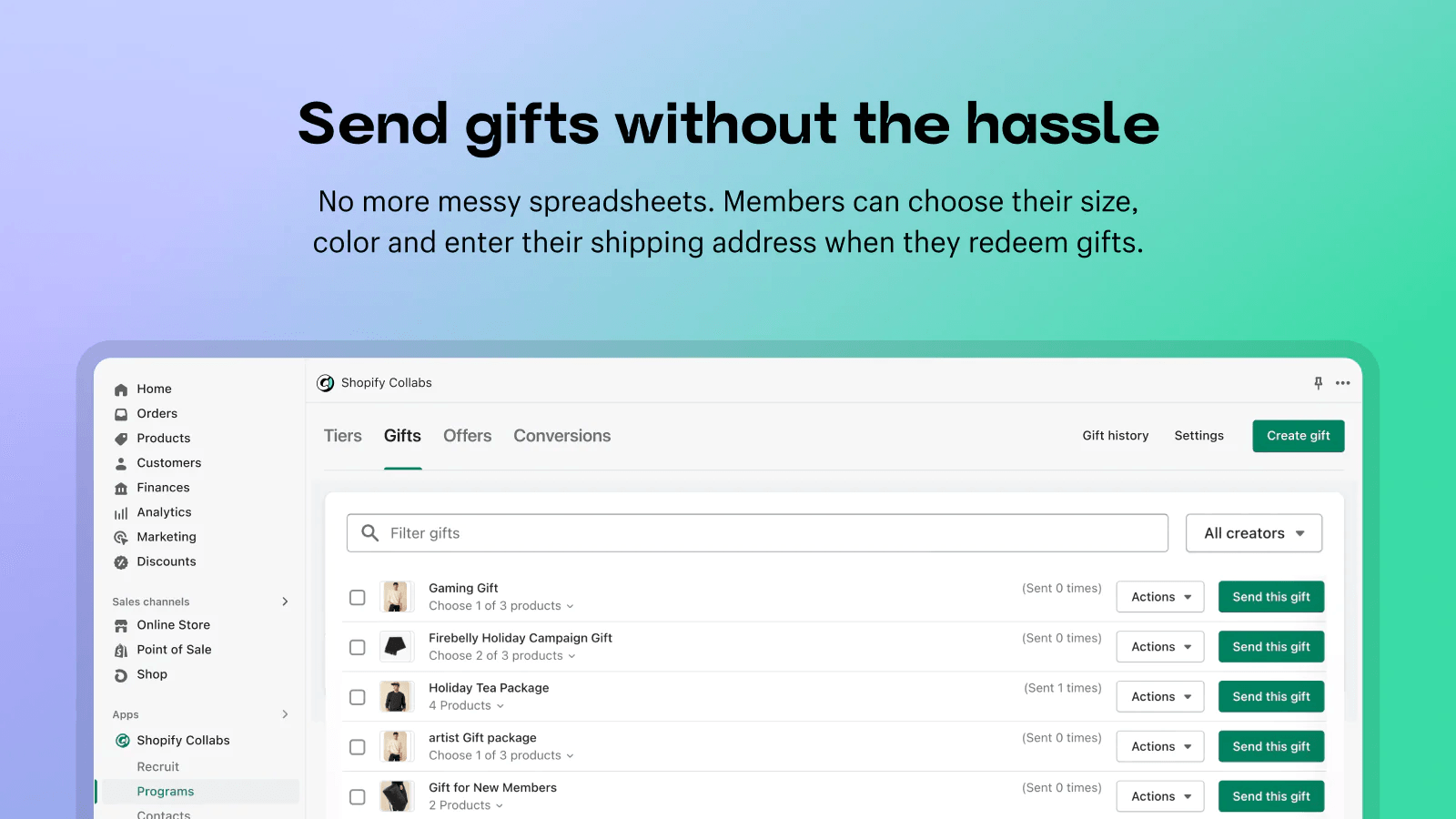 Shopify Collabs Shopify App