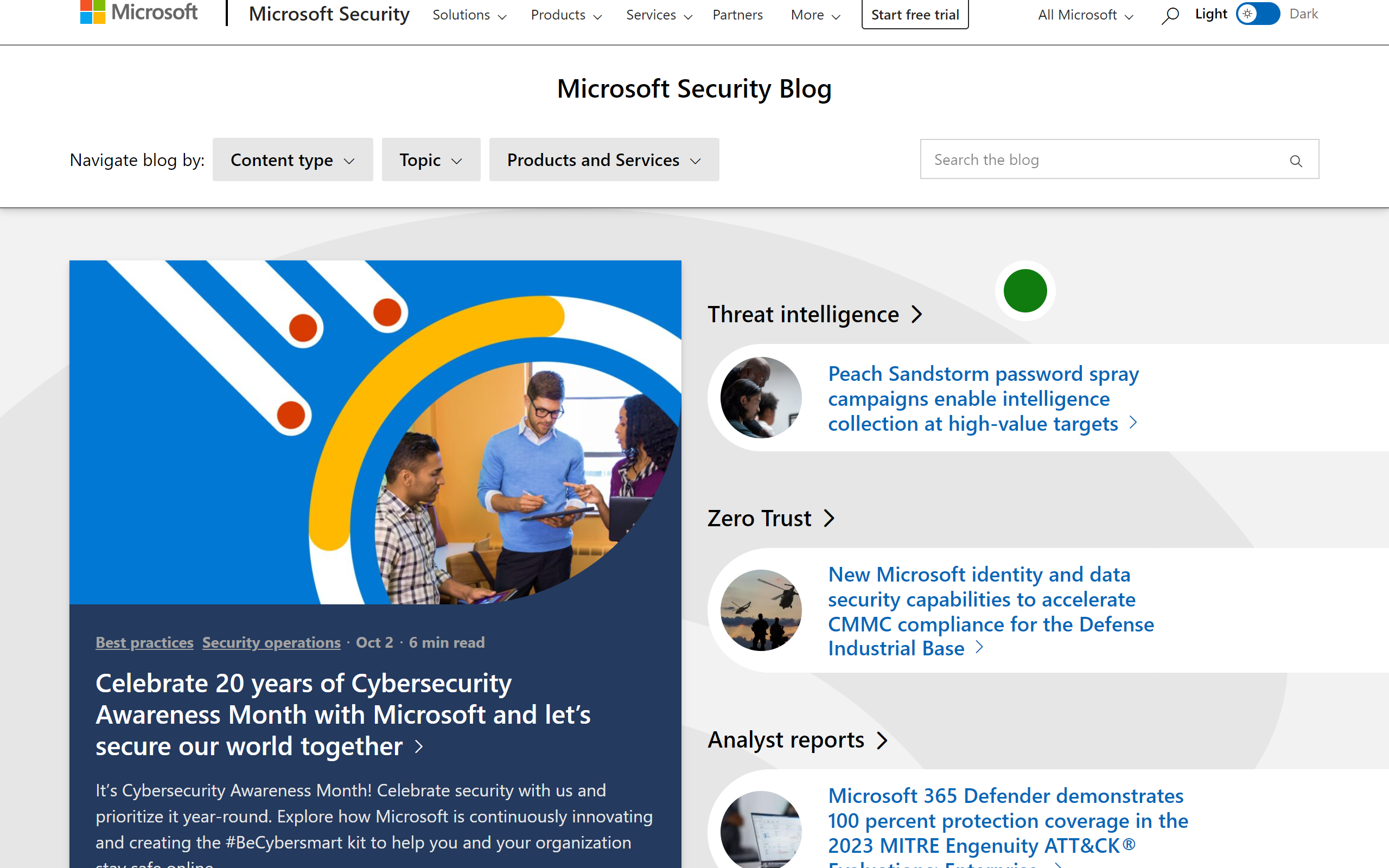 Microsoft Security Blog cybersecurity blog 