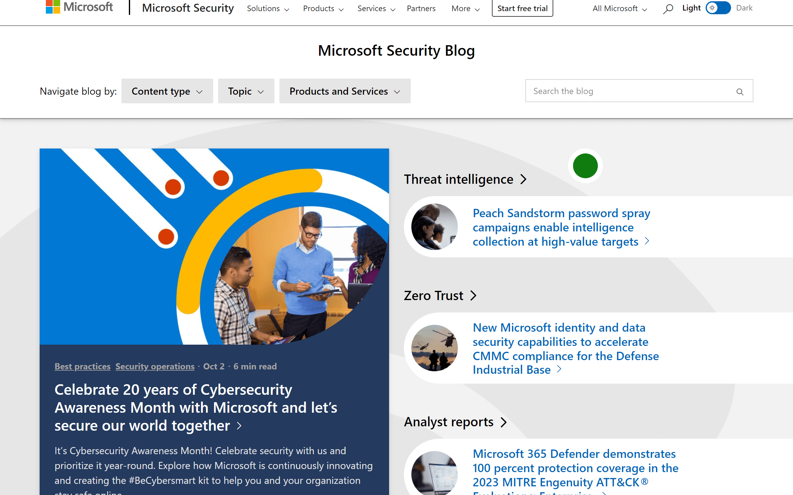 Microsoft Security Blog cybersecurity blog
