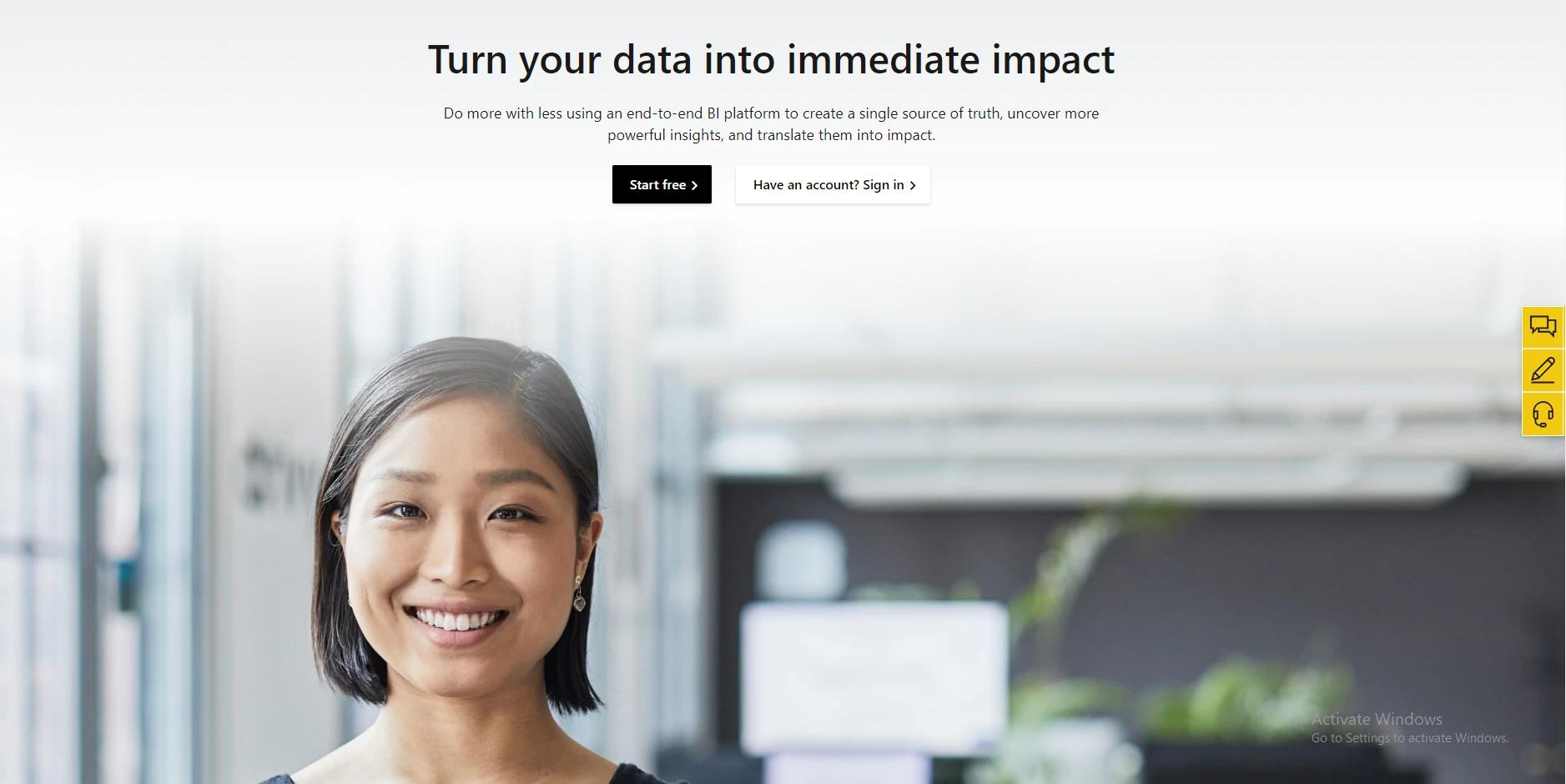 Microsoft Power BI data analytics tool