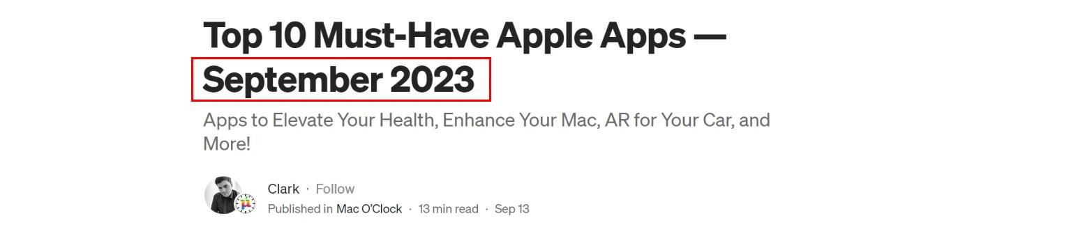 Titles with a specific date