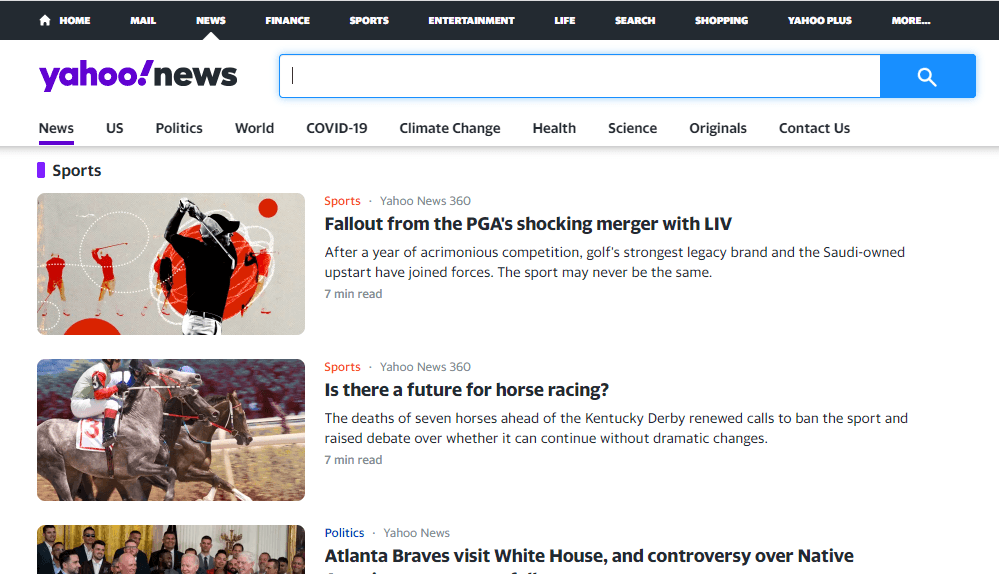 Yahoo Sports blog