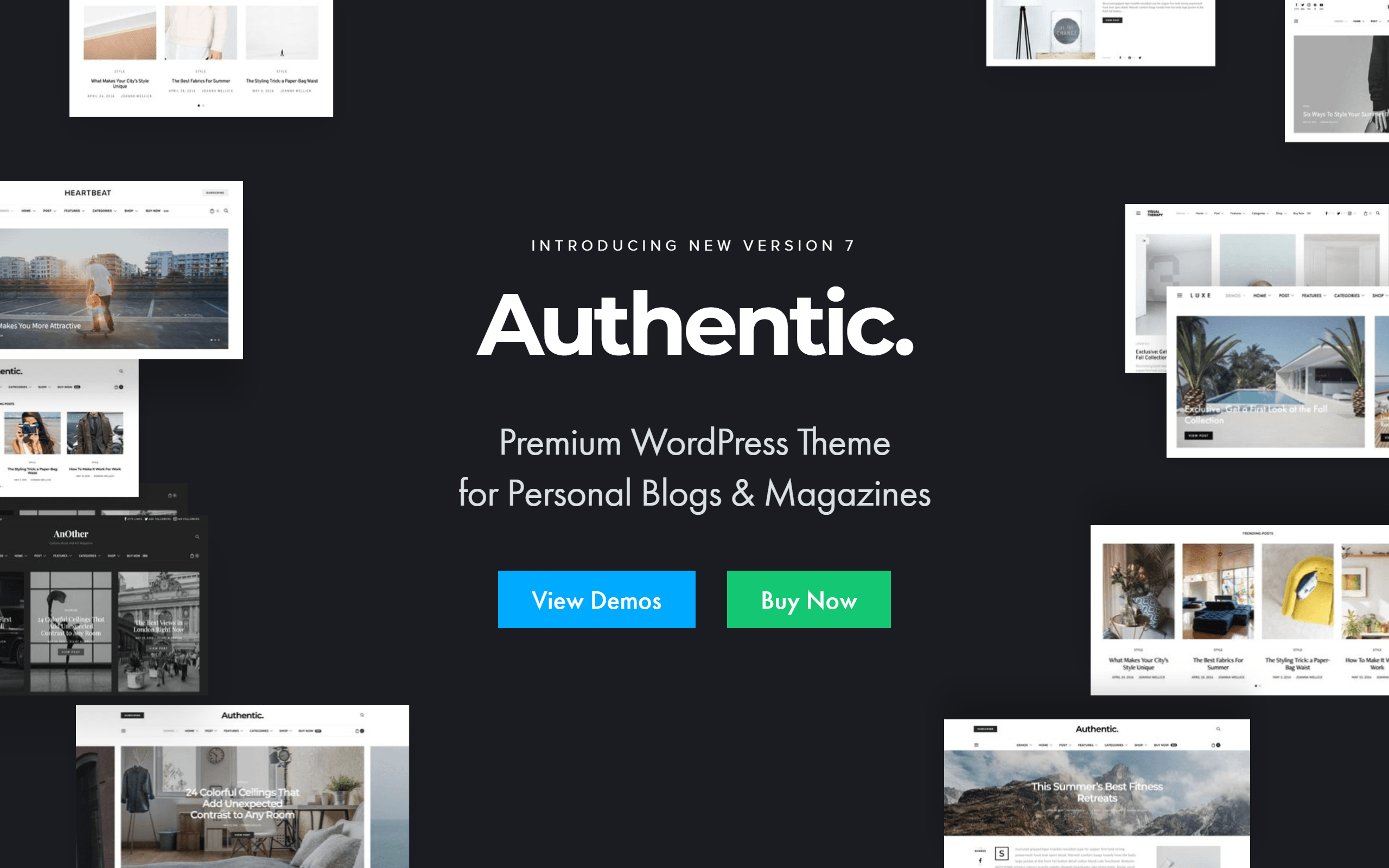 Authentic minimalist WordPress theme