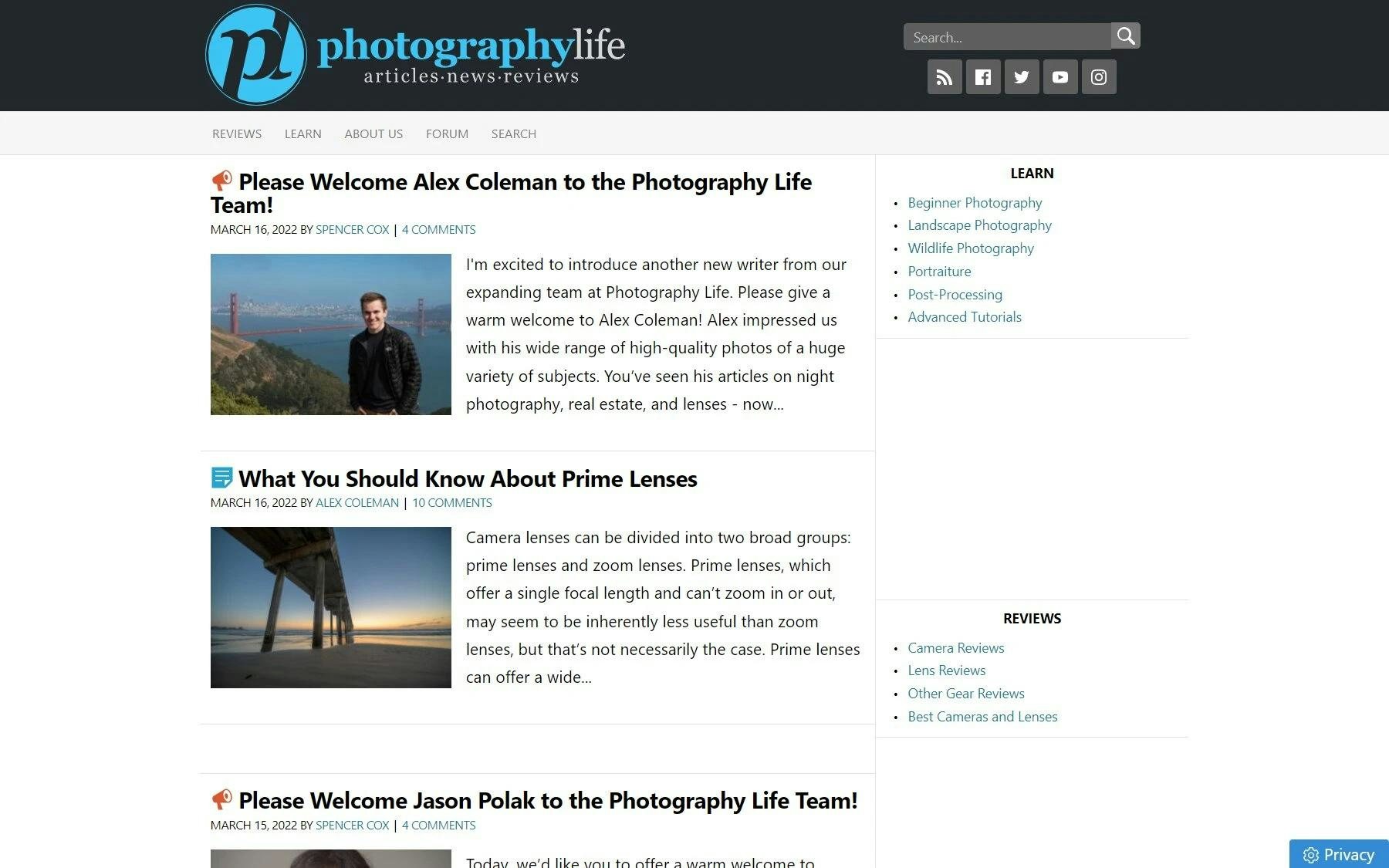 Photography Life photography blog