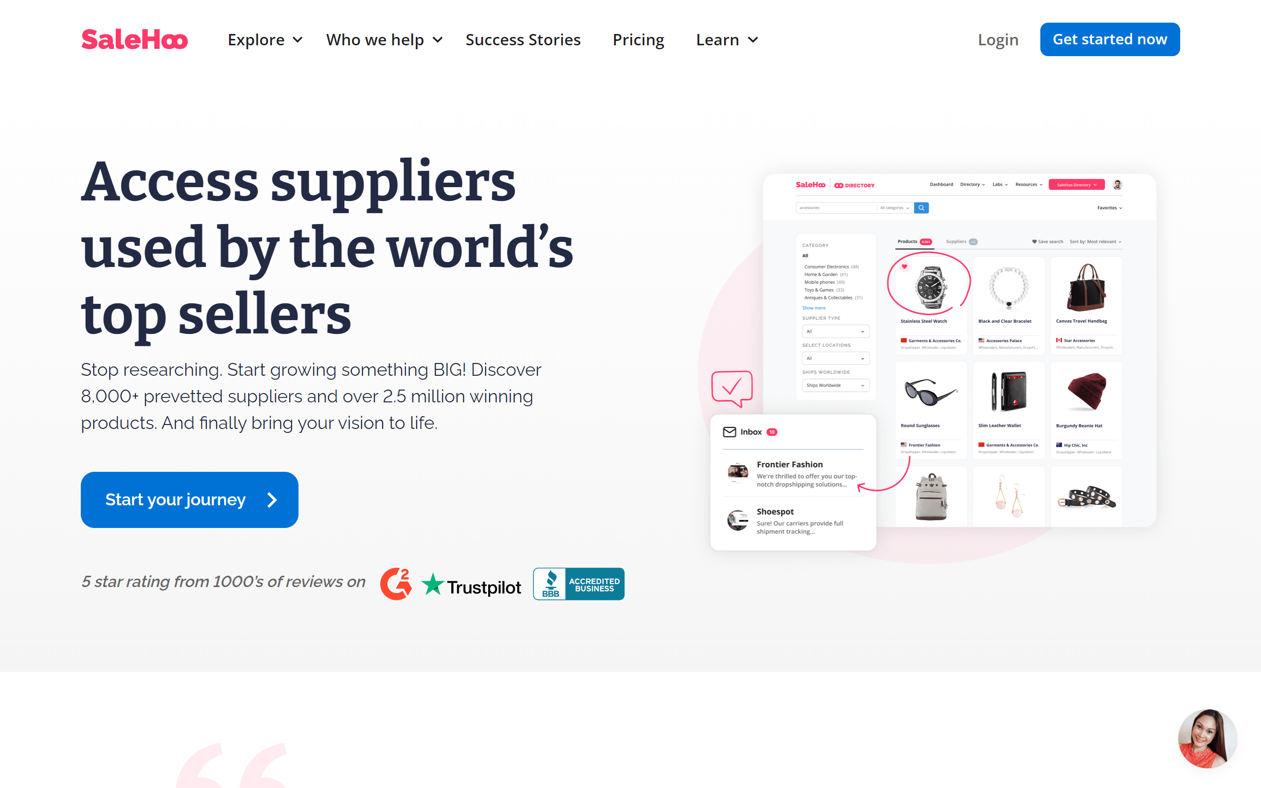 SaleHoo dropshipping website