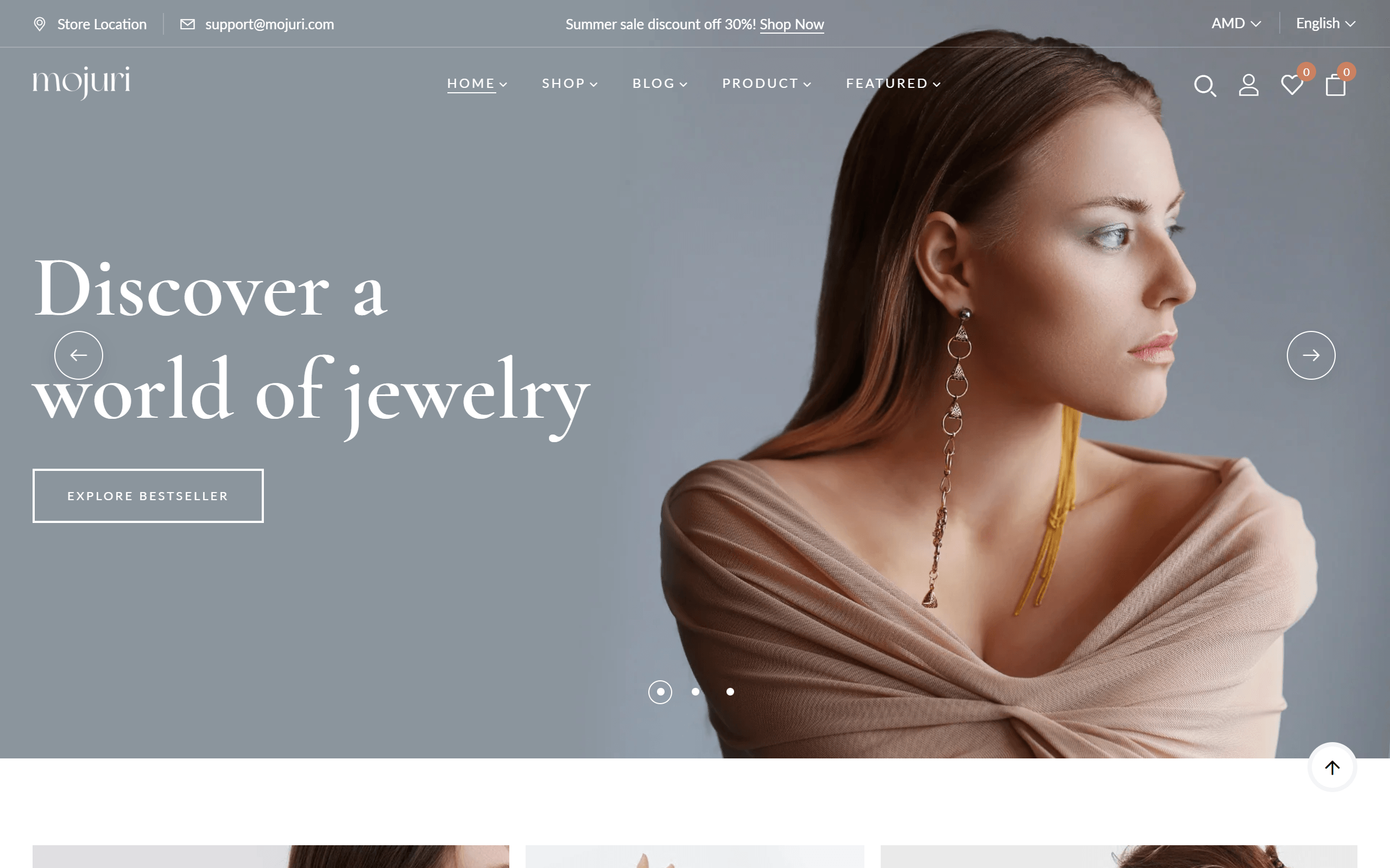 Mojuri shopify jewelry theme
