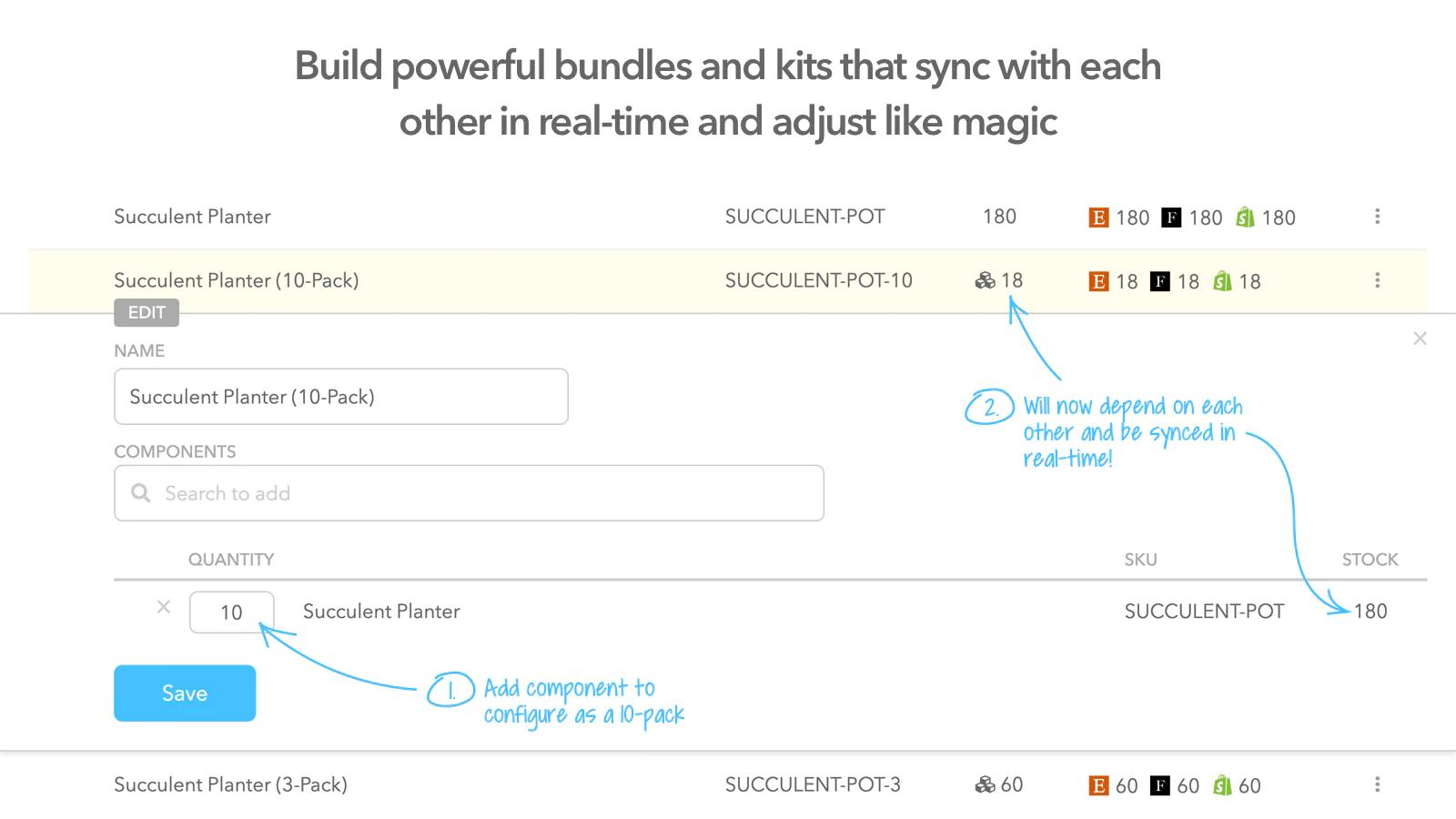 Realtime Stock Sync & Bundling Shopify App