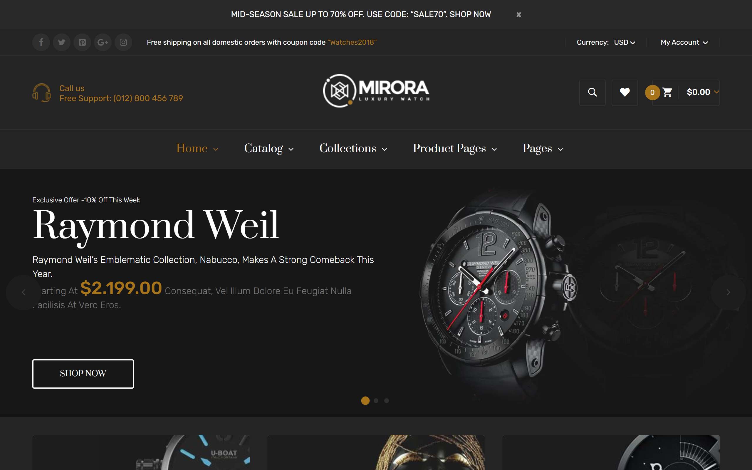 Mirora shopify jewelry theme